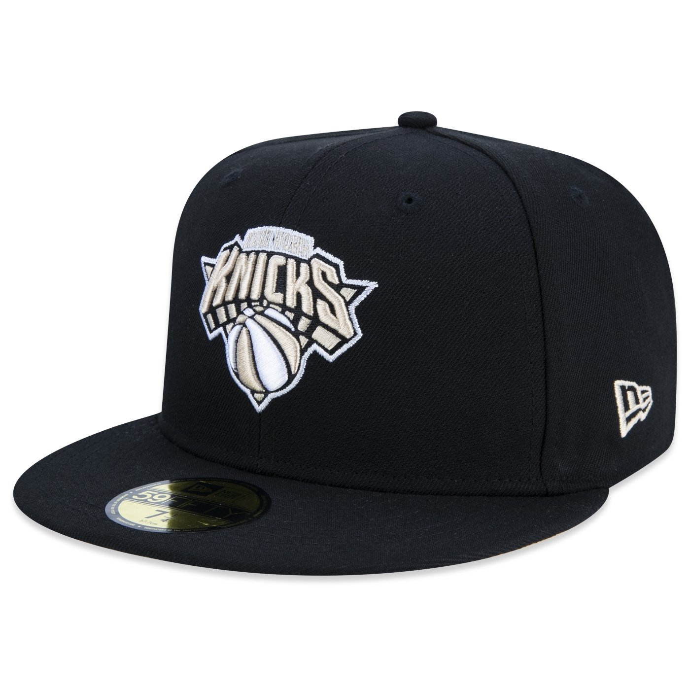 Bone New Era 59FIFTY New York Knicks Core NBA Preto 1