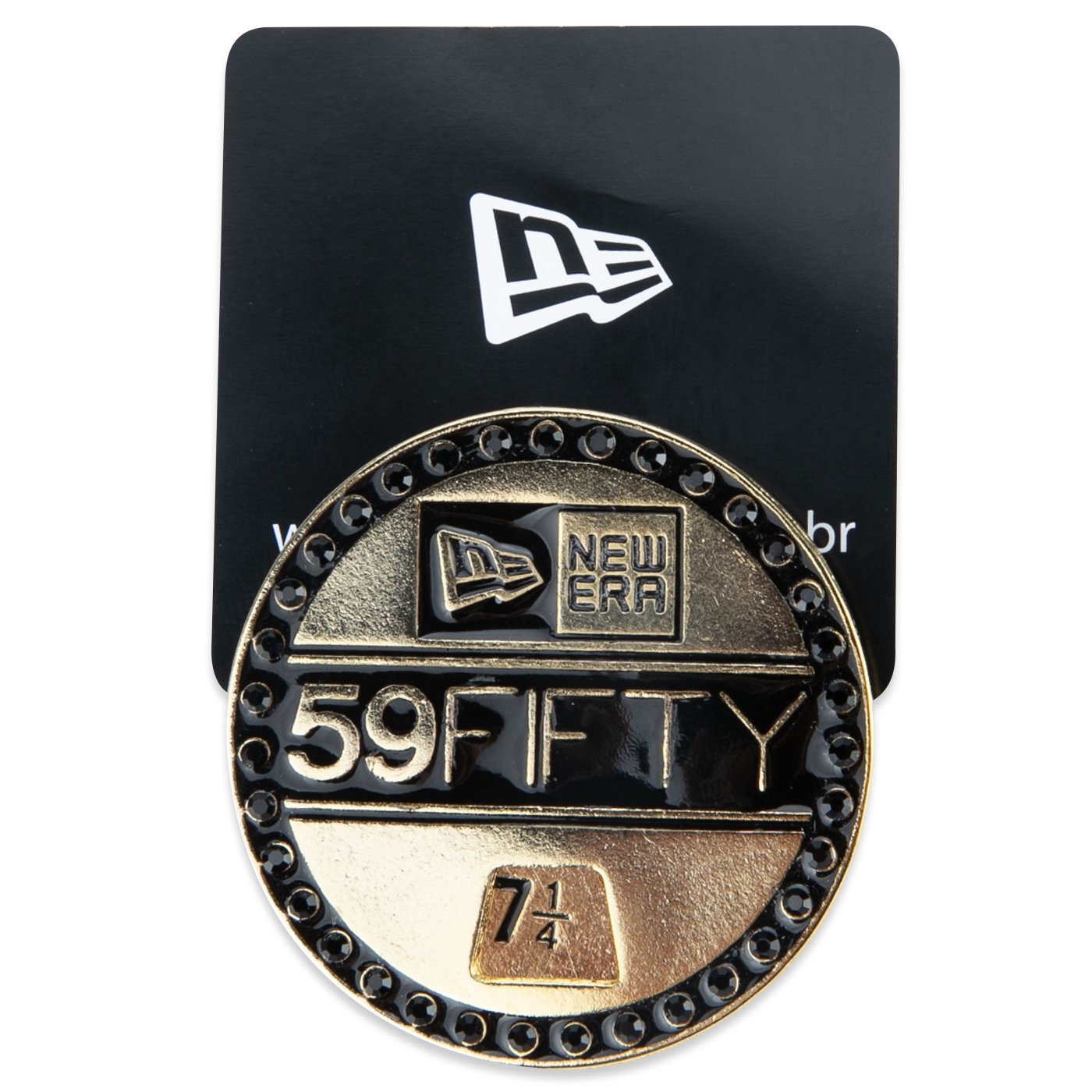 Pin New Era Etiqueta de Tamanho 59FIFTY Giratorio Dourado 4