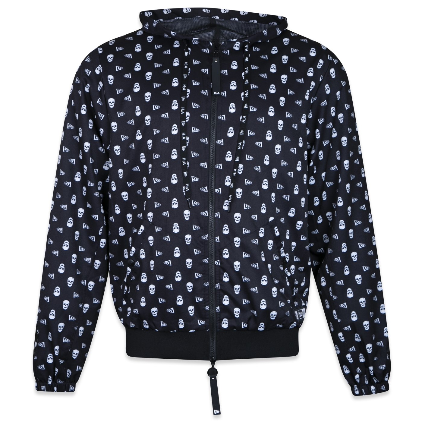 Jaqueta New Era Corta Vento Collab Alexandre Herchcovitch Full Logo Preto 1