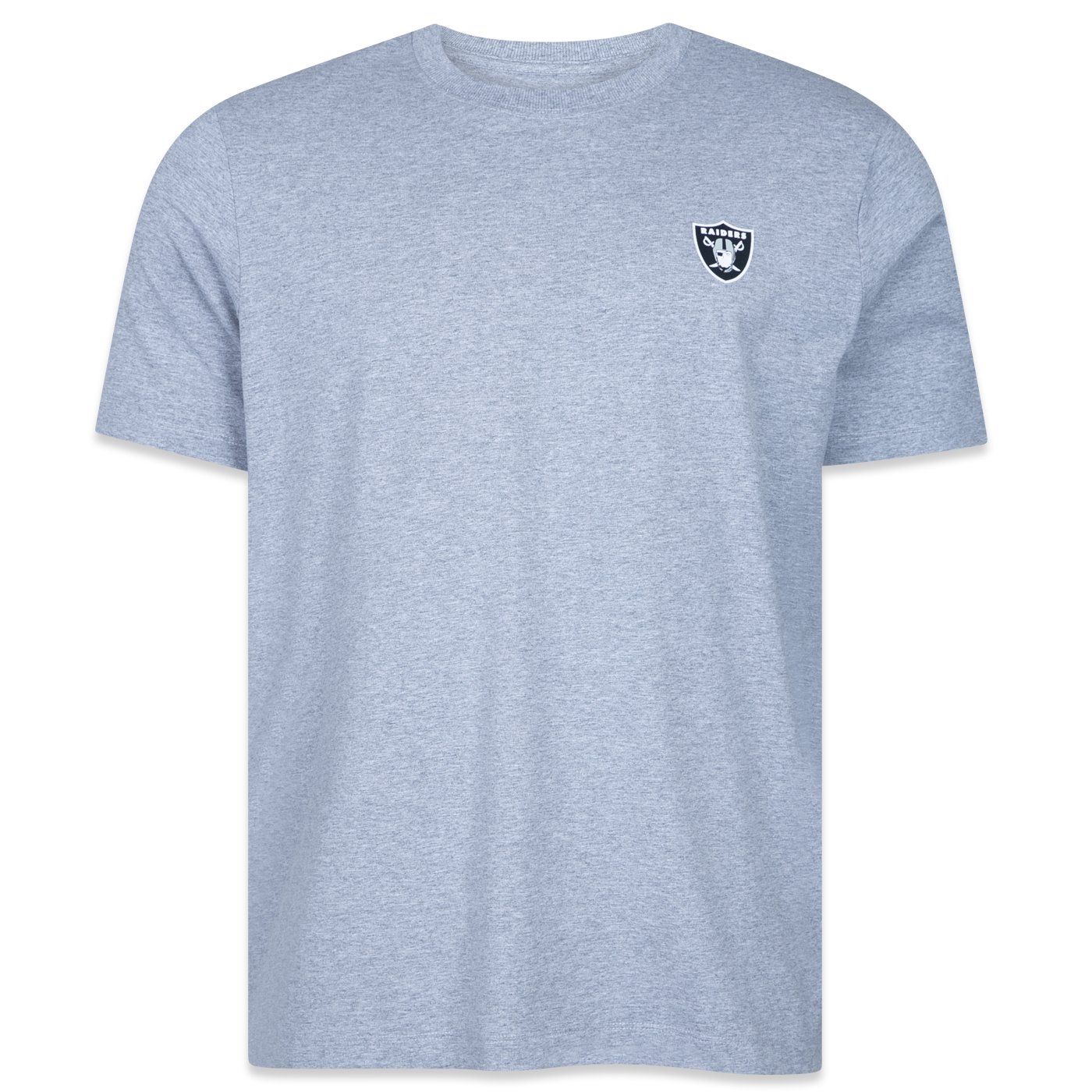 Camiseta New Era Regular NFL Las Vegas Raiders Mini Logo Mescla Cinza 1