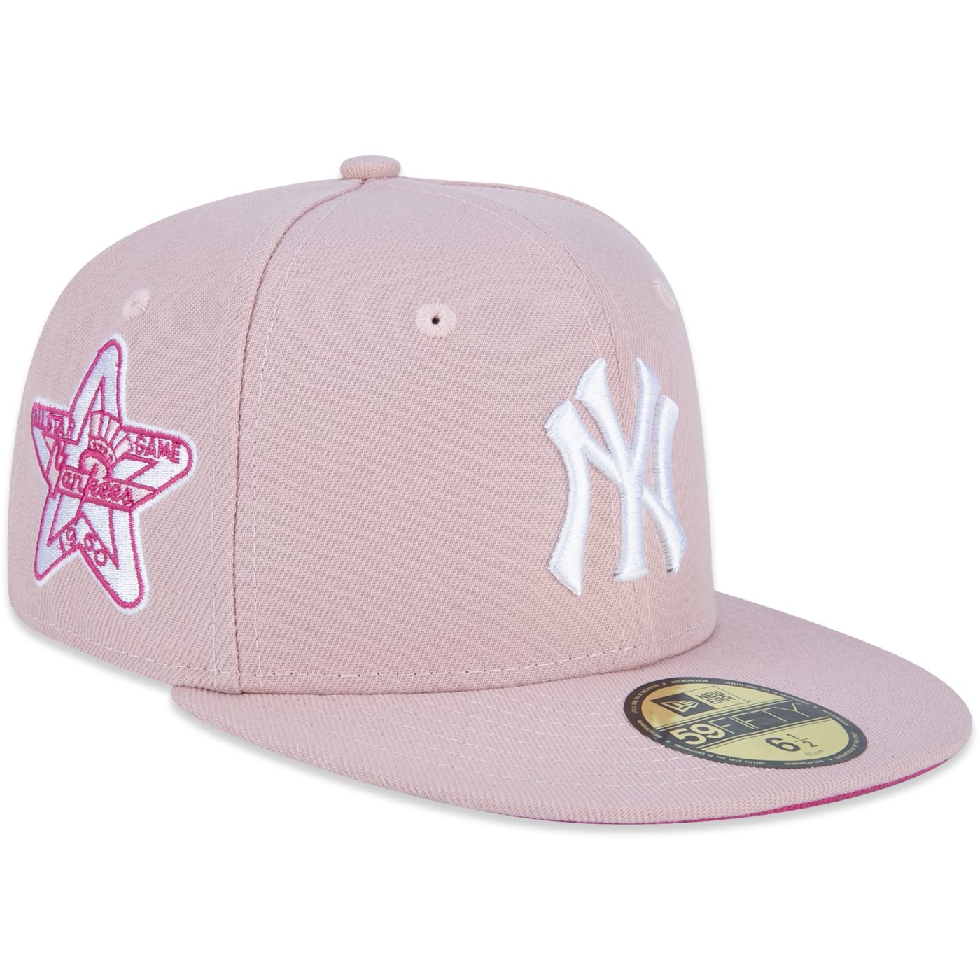 Bone New Era Infantil 59FIFTY MLB New York Yankees Patch Rosa 2