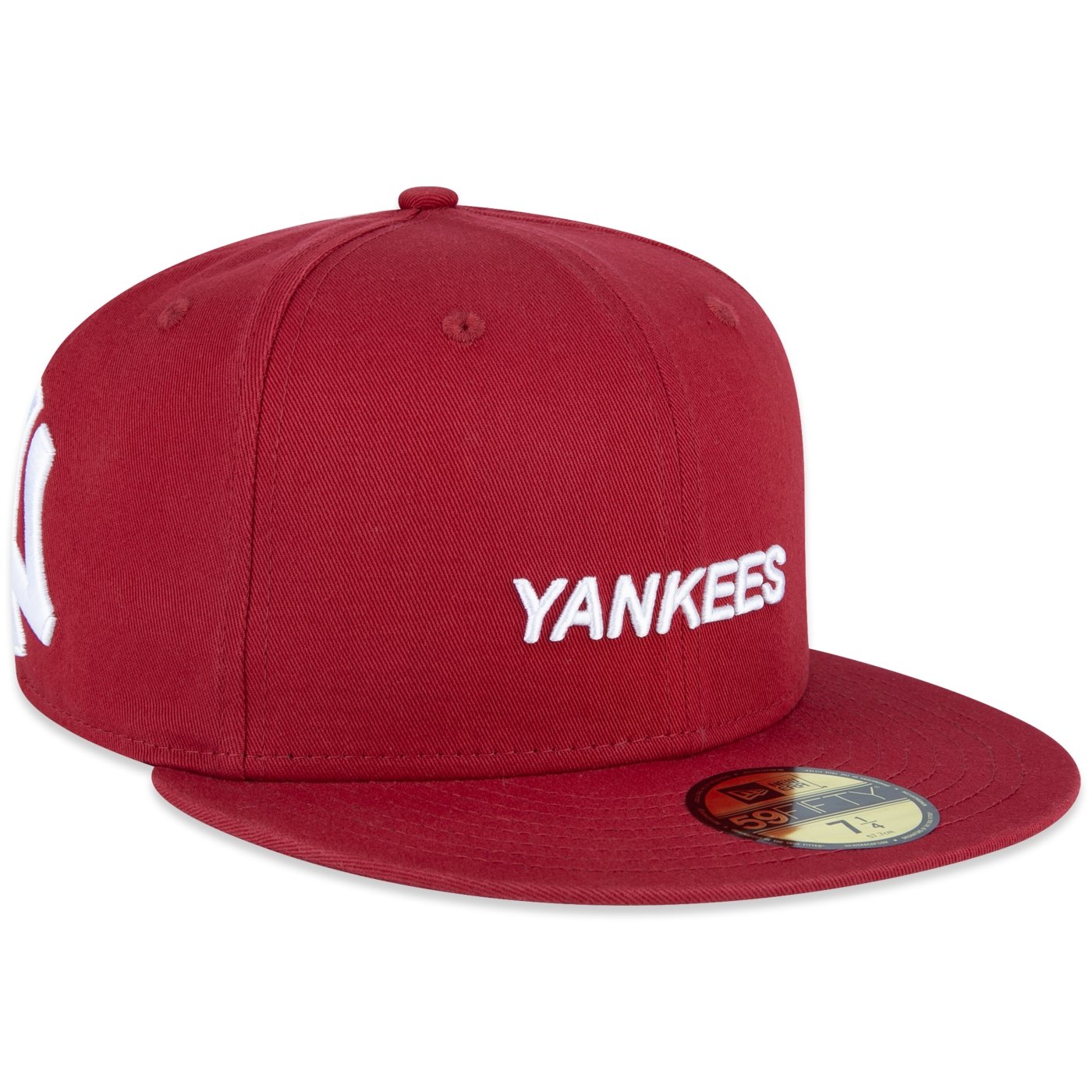 Bone New Era 59FIFTY MLB New York Yankees Core Essentials Style Vermelho Escuro 2