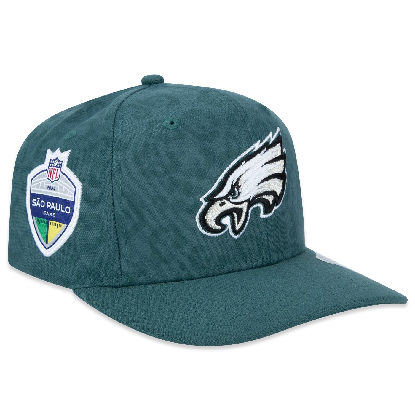 Bone New Era 9FIFTY Stretch Snap Onca Pintada Philadelphia Eagles 2024 Sao Paulo Game