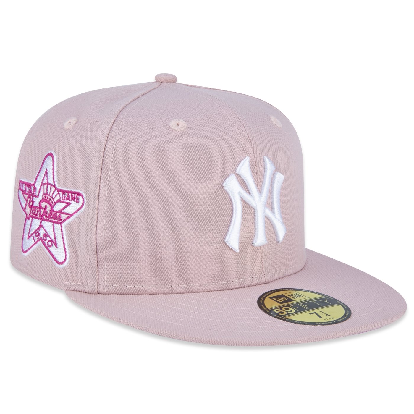 Bone New Era 59FIFTY New York Yankees All Core MLB Rosa 2