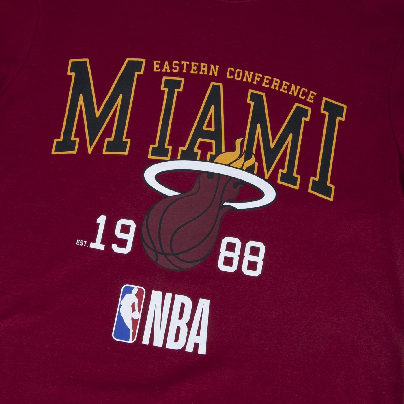 Camiseta New Era Regular NBA Miami Heat Sport Vermelho Escuro 3