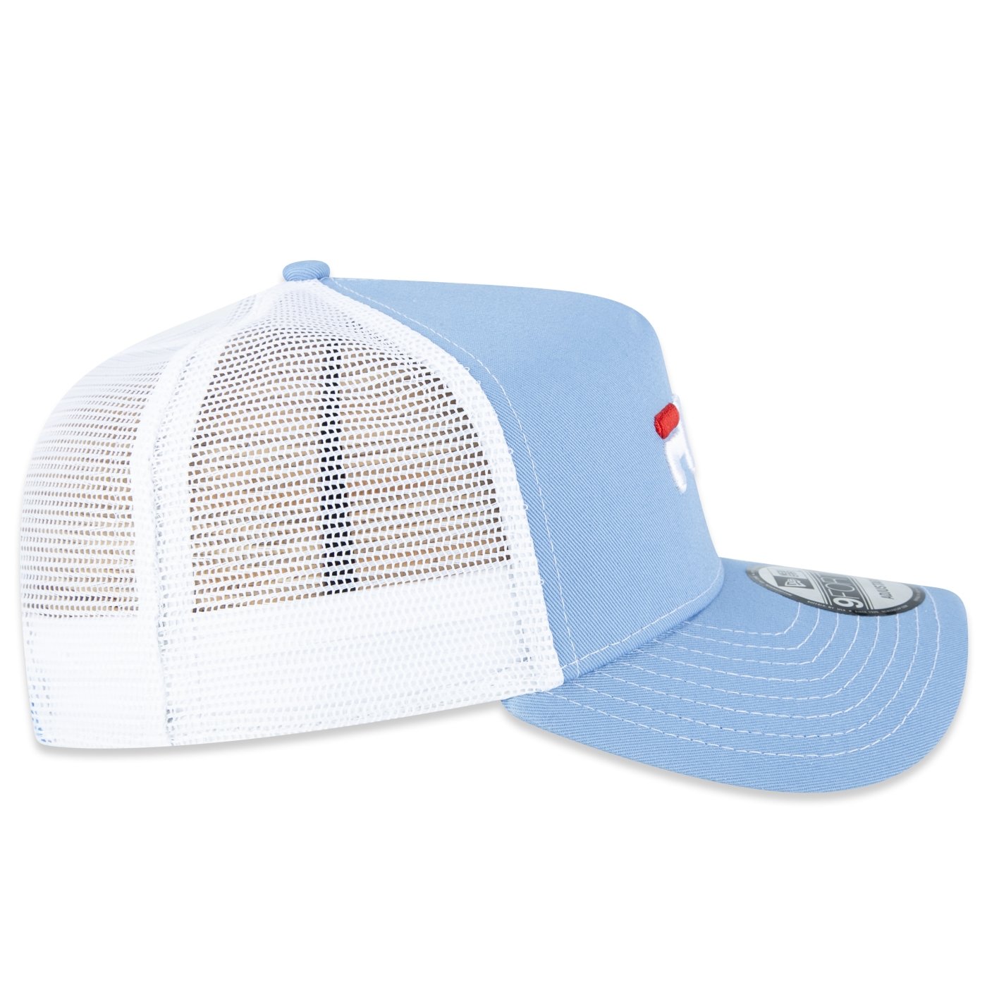 Bone New Era 9FORTY A-Frame Trucker Colaboracao New Era x Fila Azul/Branco 5