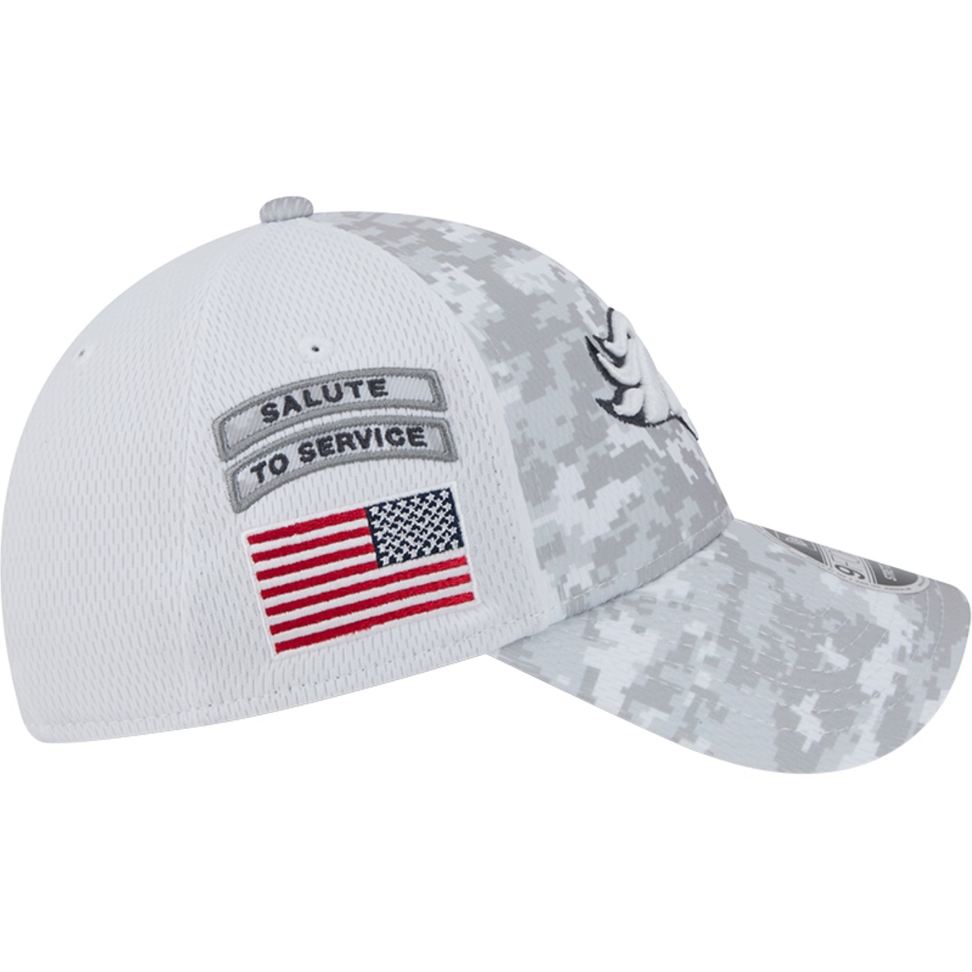 Bone New Era 9FORTY Stretch Snap Kansas City Chiefs NFL Salute To Service 2024-25 Cinza/Branco 5