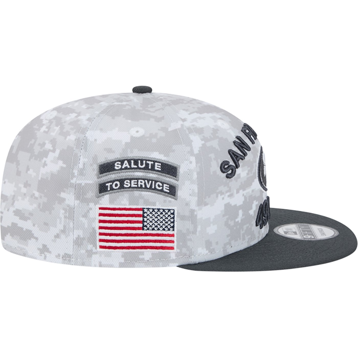 Bone New Era 9FIFTY San Francisco 49ers NFL Salute To Service 2024-25 Cinza 5