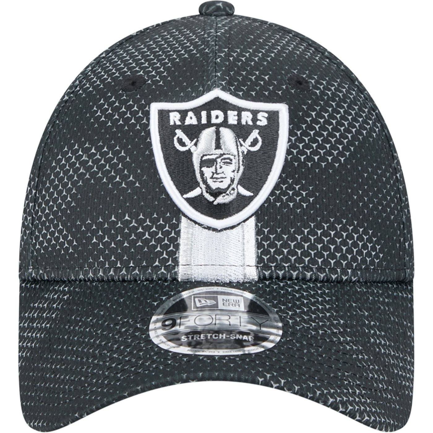 Bone New Era 9FORTY Stretch Snap Las Vegas Raiders NFL Sideline 2024-25 Preto 3