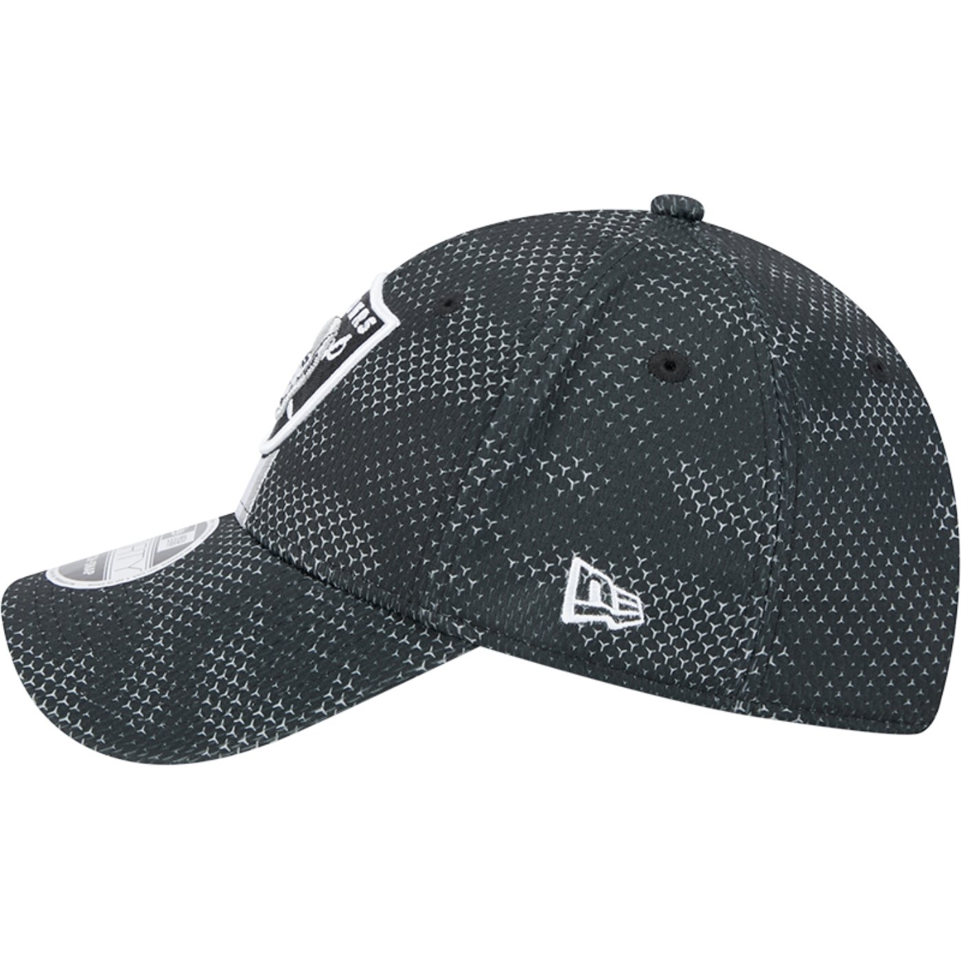 Bone New Era 9FORTY Stretch Snap Las Vegas Raiders NFL Sideline 2024-25 Preto 4