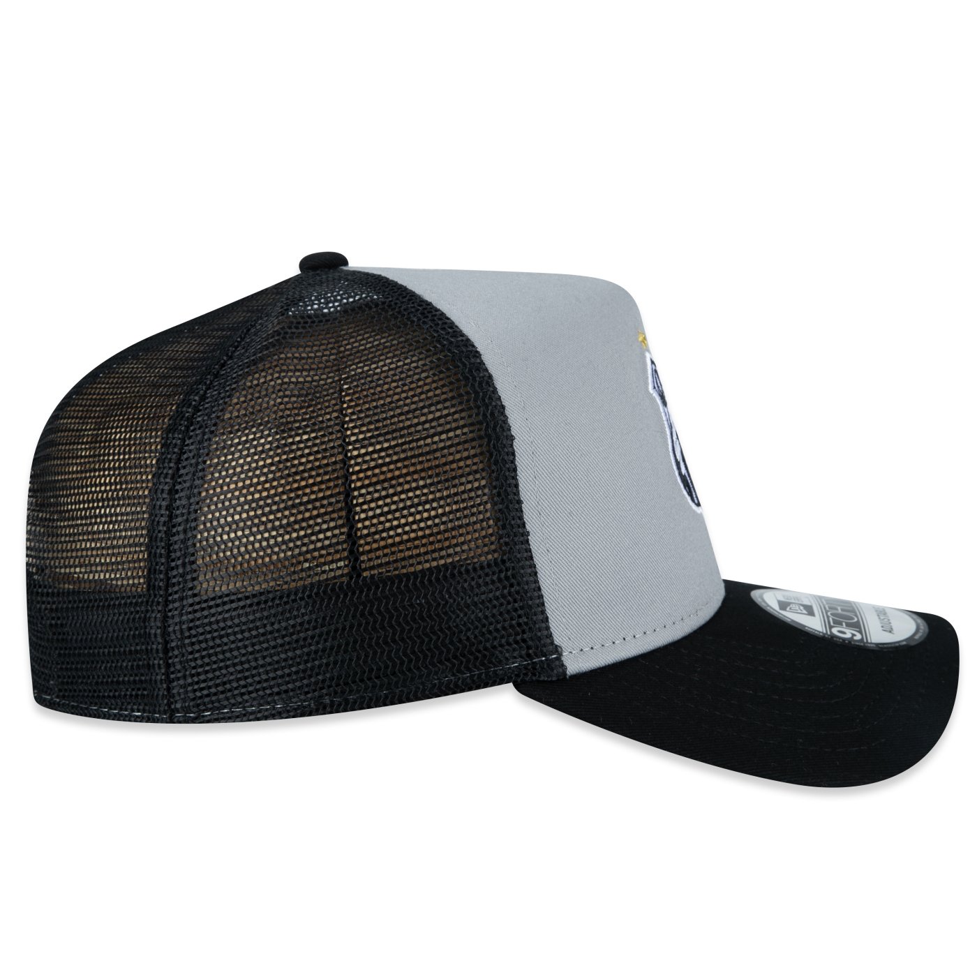 Bone New Era 9FORTY A-Frame Trucker Santos Futebol Cinza 5