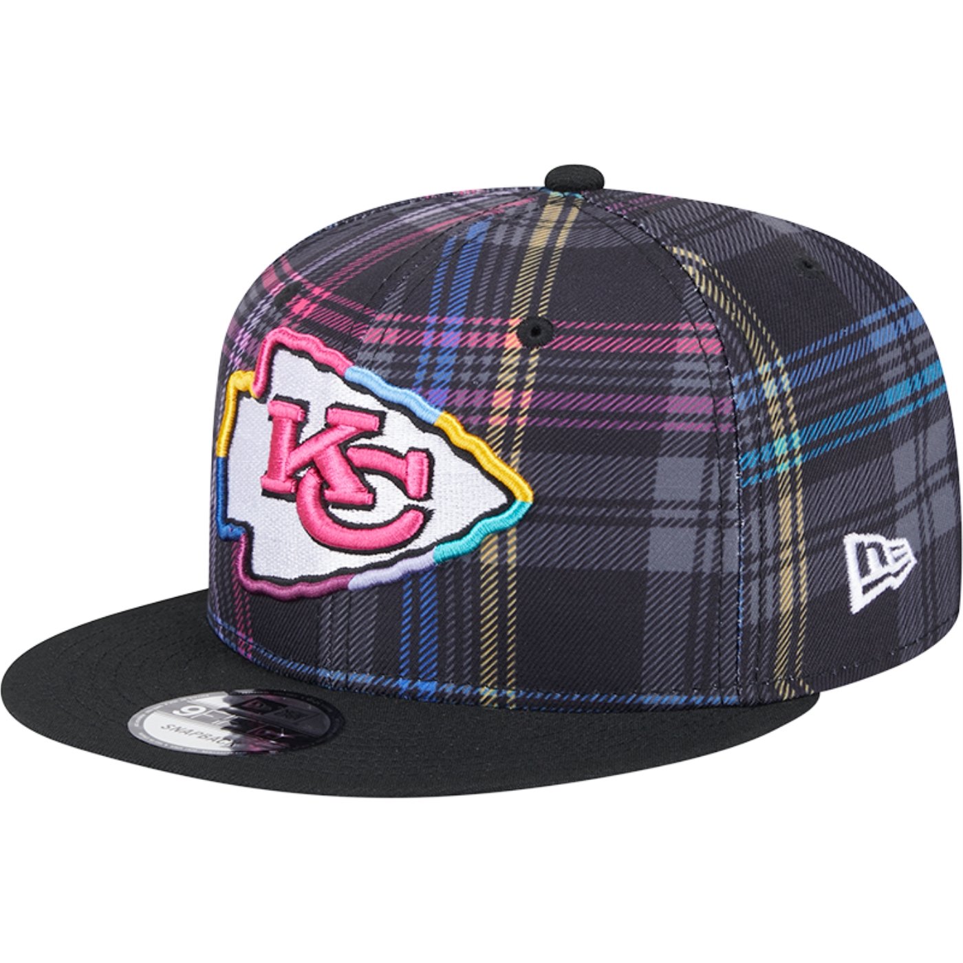 Bone New Era 9FIFTY Kansas City Chiefs NFL Crucial Catch 2024 Preto 1