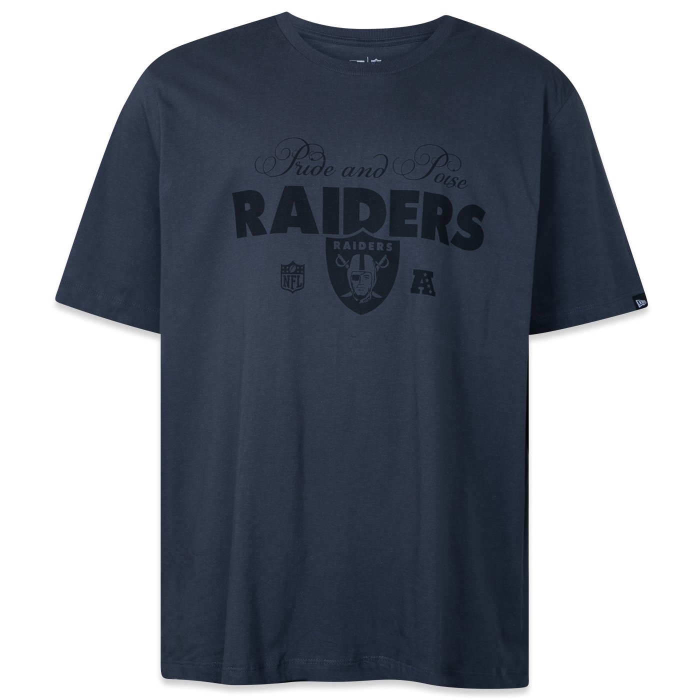 Camiseta New Era Plus Size Regular NFL Las Vegas Raiders Chumbo