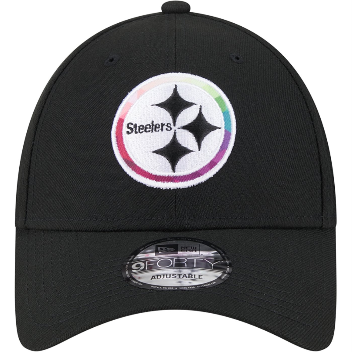 Bone New Era 9FORTY NFL Crucial Catch 2023 Pittsburgh Steelers Preto 3