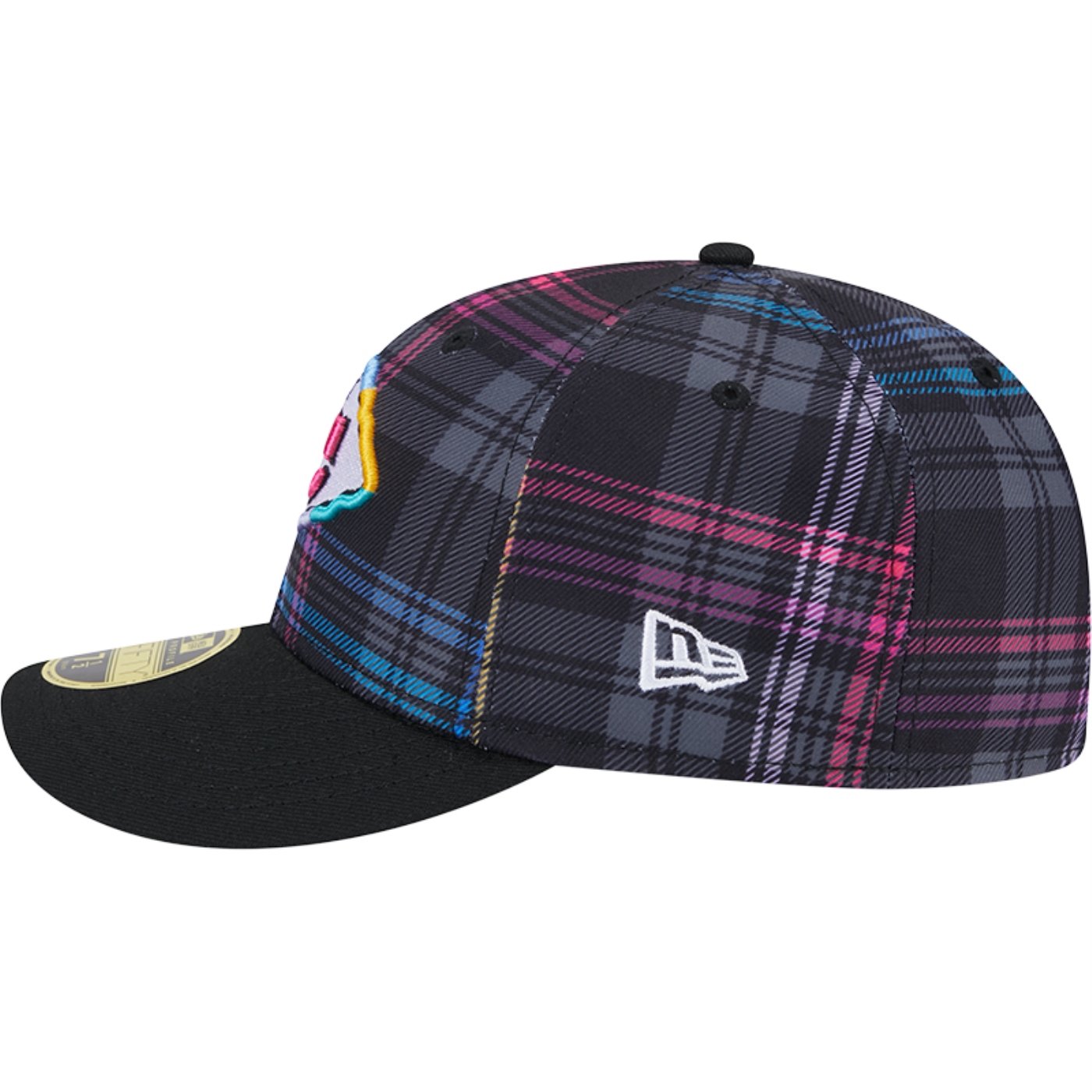 Bone New Era 59FIFTY Low Profile Kansas City Chiefs NFL Crucial Catch 2024 Preto 4