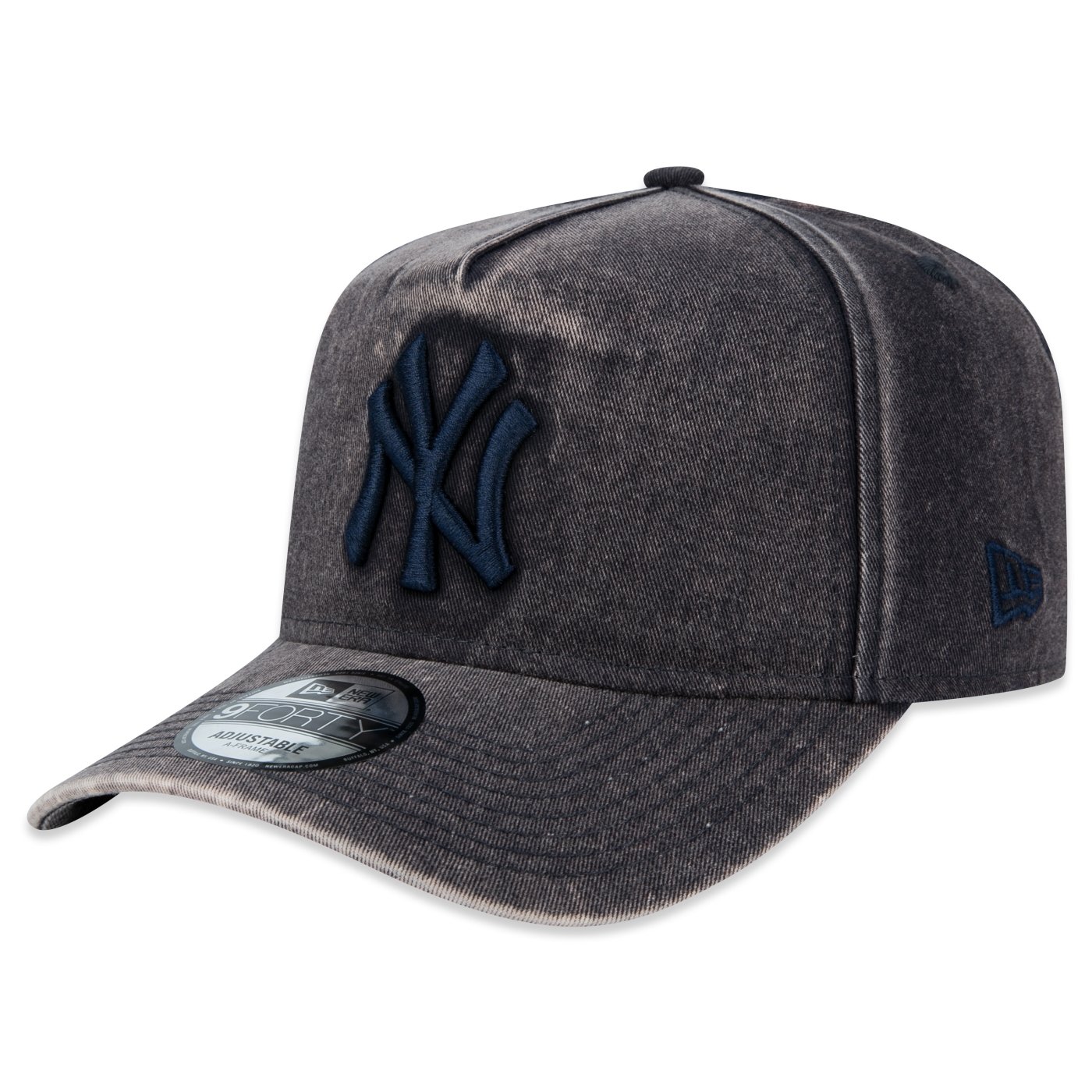 Bone New Era 9FORTY A-Frame MLB New York Yankees Core Cinza 1