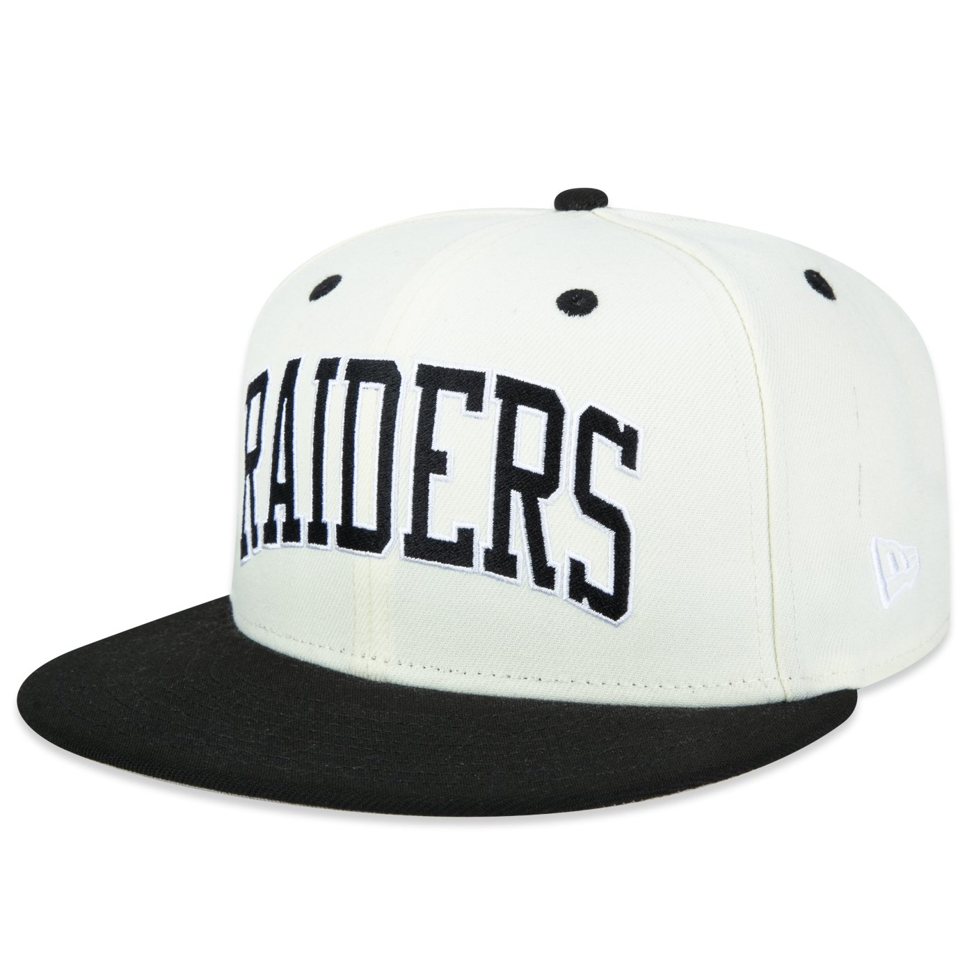 Bone New Era 59FIFTY Fitted NFL Las Vegas Raiders Core Off White 1