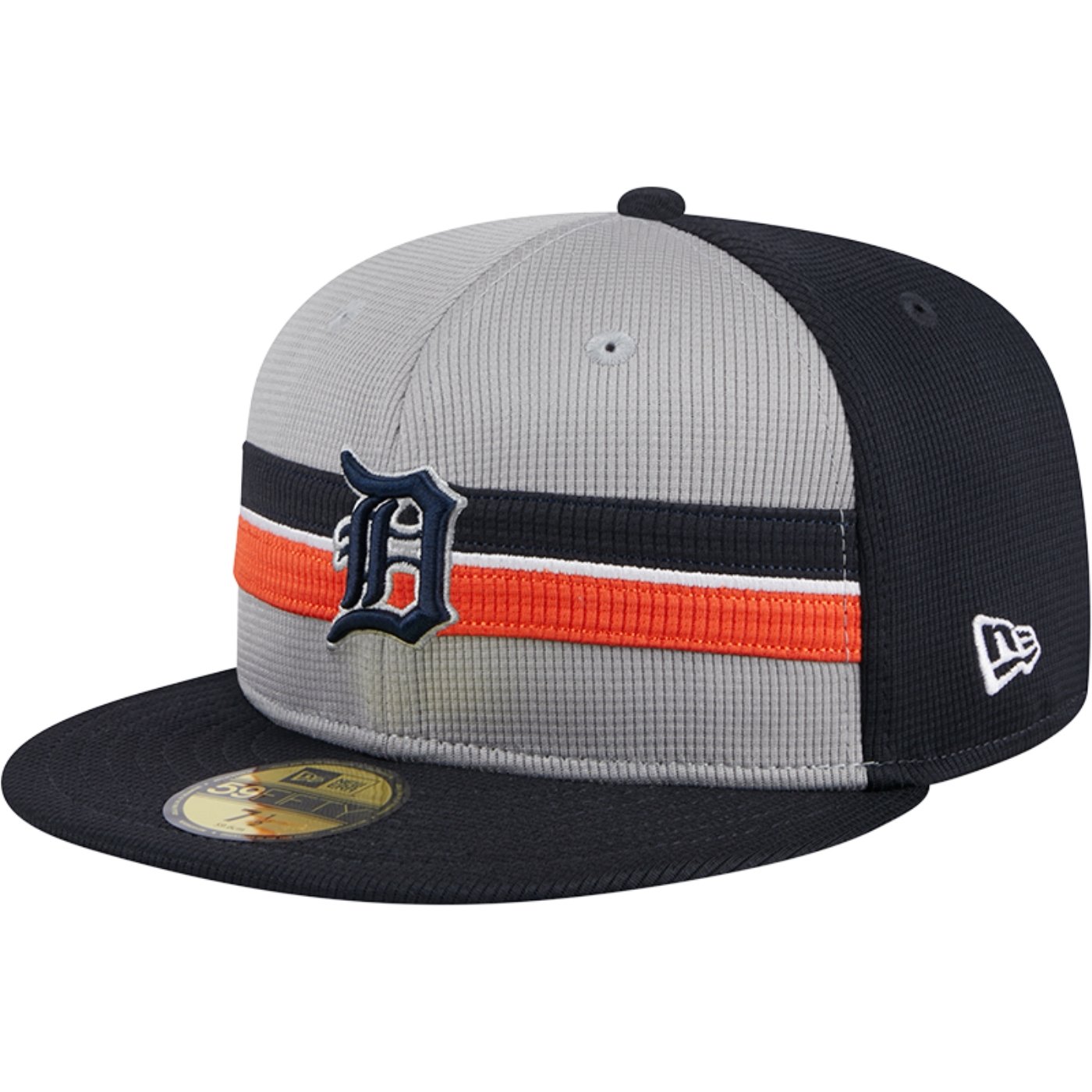 Bone New Era 59FIFTY Fitted Batting Practice 2025 MLB Detroit Tigers Cinza/Marinho 1