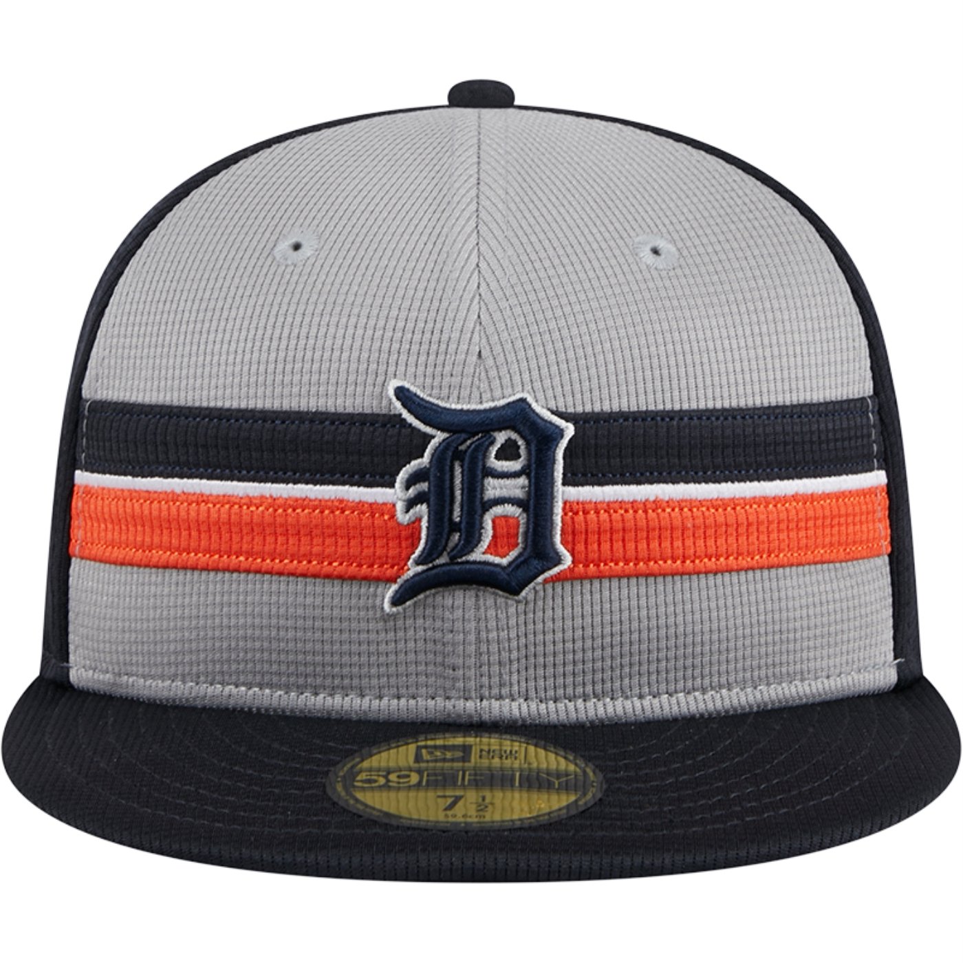 Bone New Era 59FIFTY Fitted Batting Practice 2025 MLB Detroit Tigers Cinza/Marinho 3