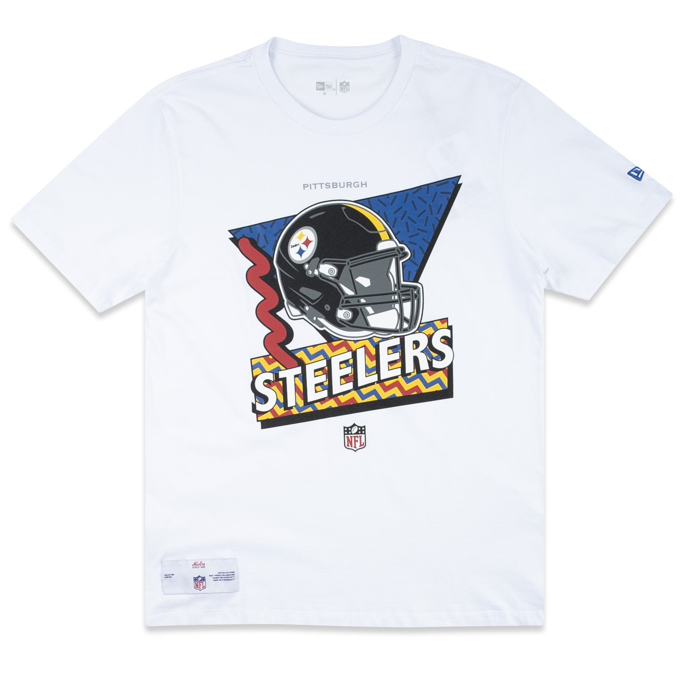 Camiseta New Era Regular NFL Pittsburgh Steelers Fanpage Branco 1