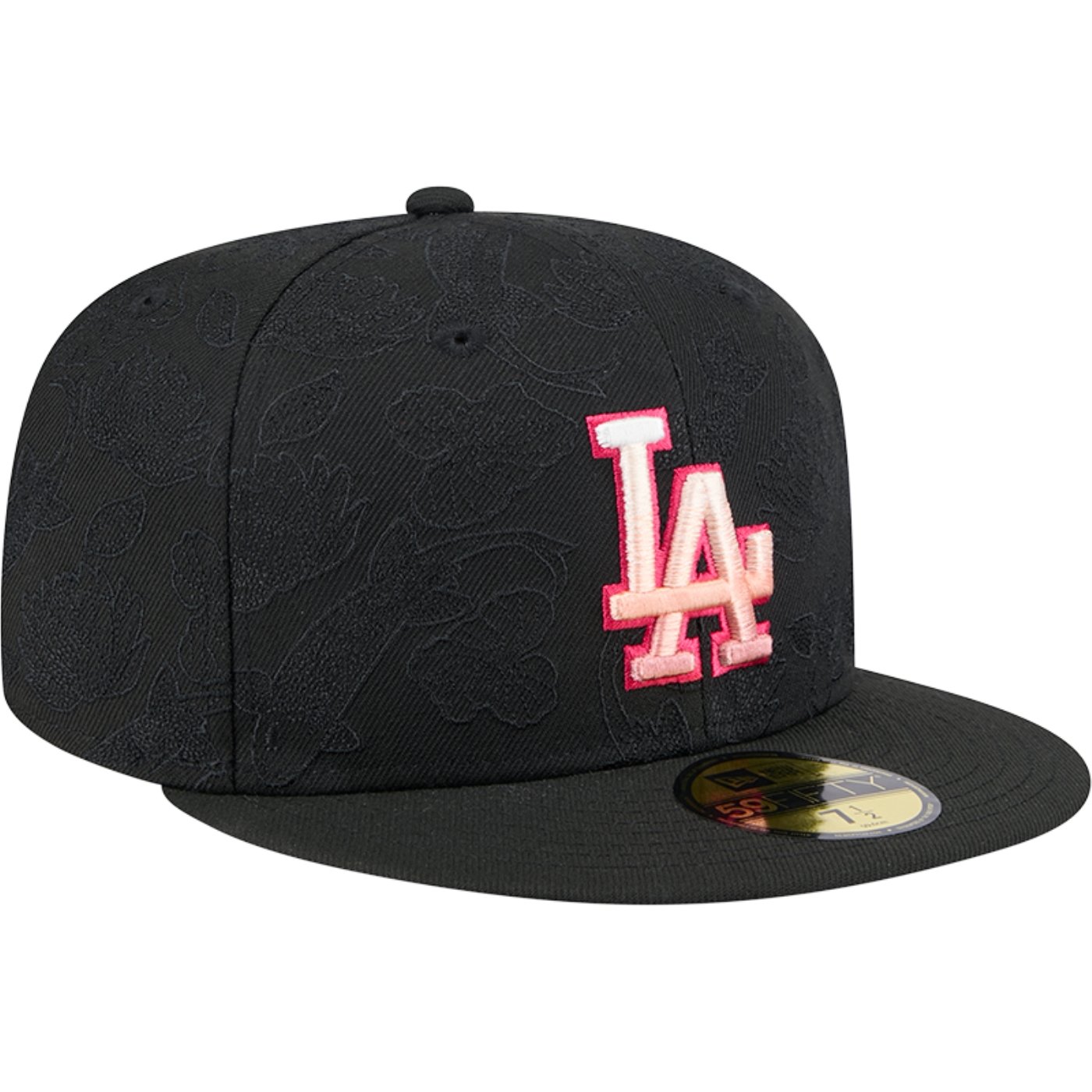 Bone New Era 59FIFTY Fitted Los Angeles Dodgers Tonal Koi Preto 2