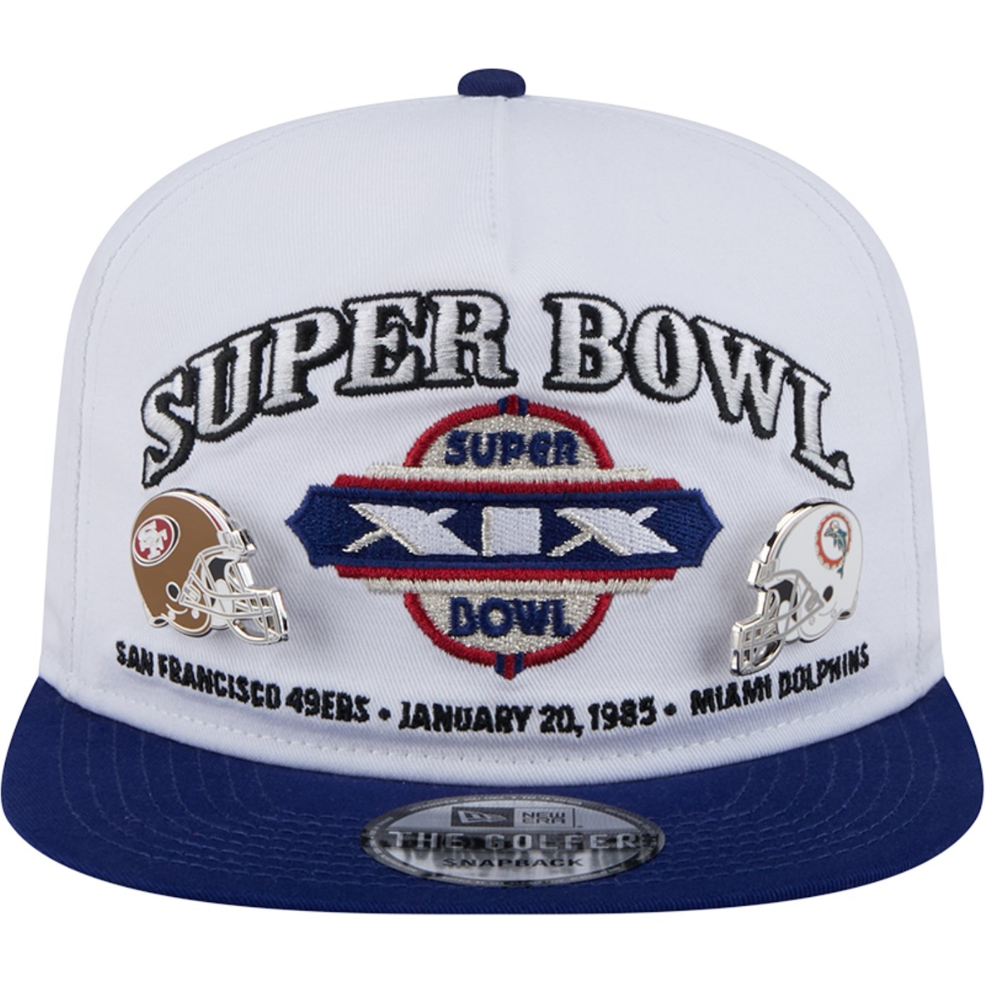 Bone New Era Golfer Super Bowl XIX Championship Pin Branco 3