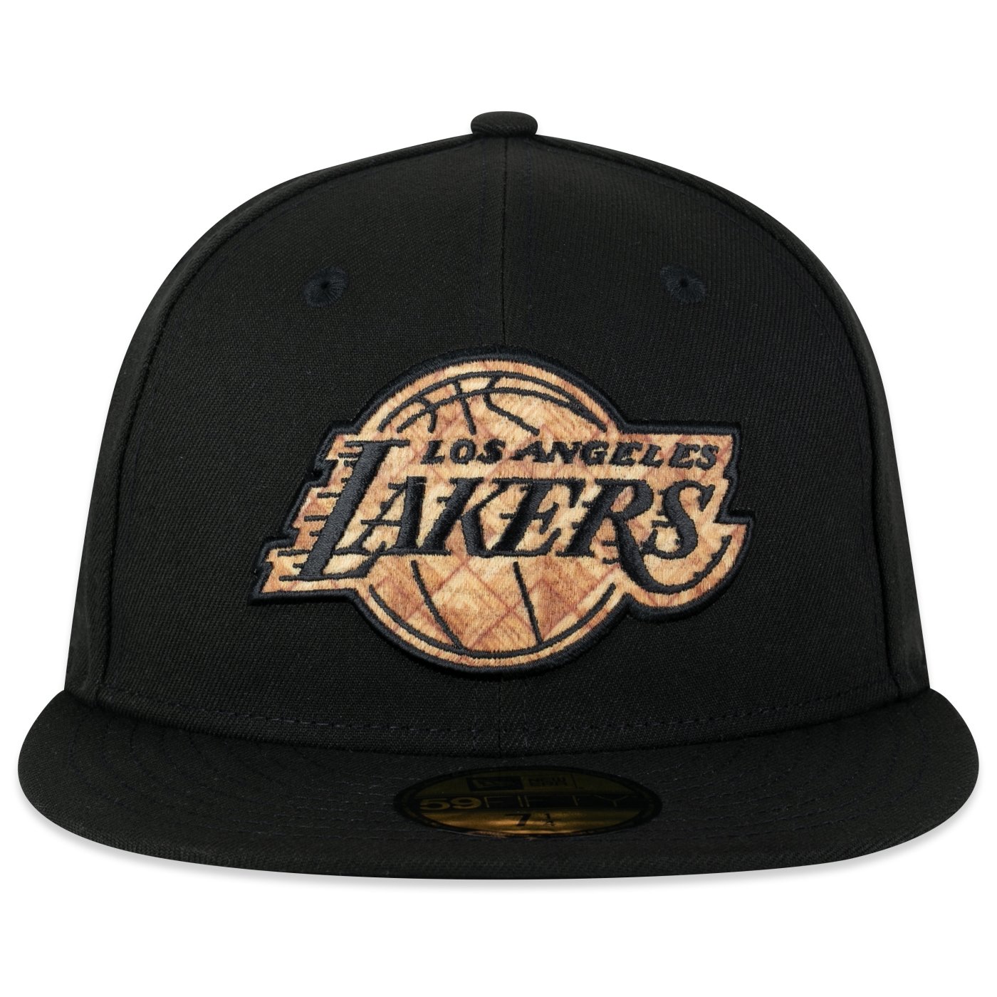 Bone New Era 59FIFTY Fitted NBA Los Angeles Lakers Back to Black Preto 3