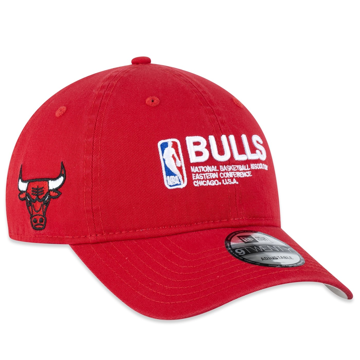 Bone New Era 9TWENTY NBA Chicago Bulls Institutional Style Vermelho 2