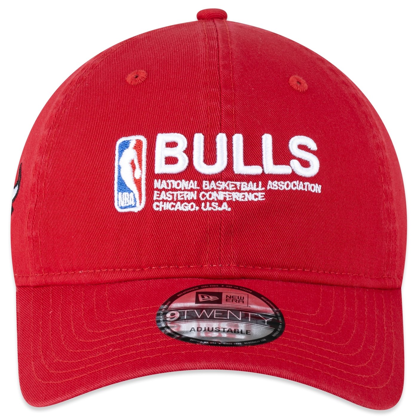 Bone New Era 9TWENTY NBA Chicago Bulls Institutional Style Vermelho 3
