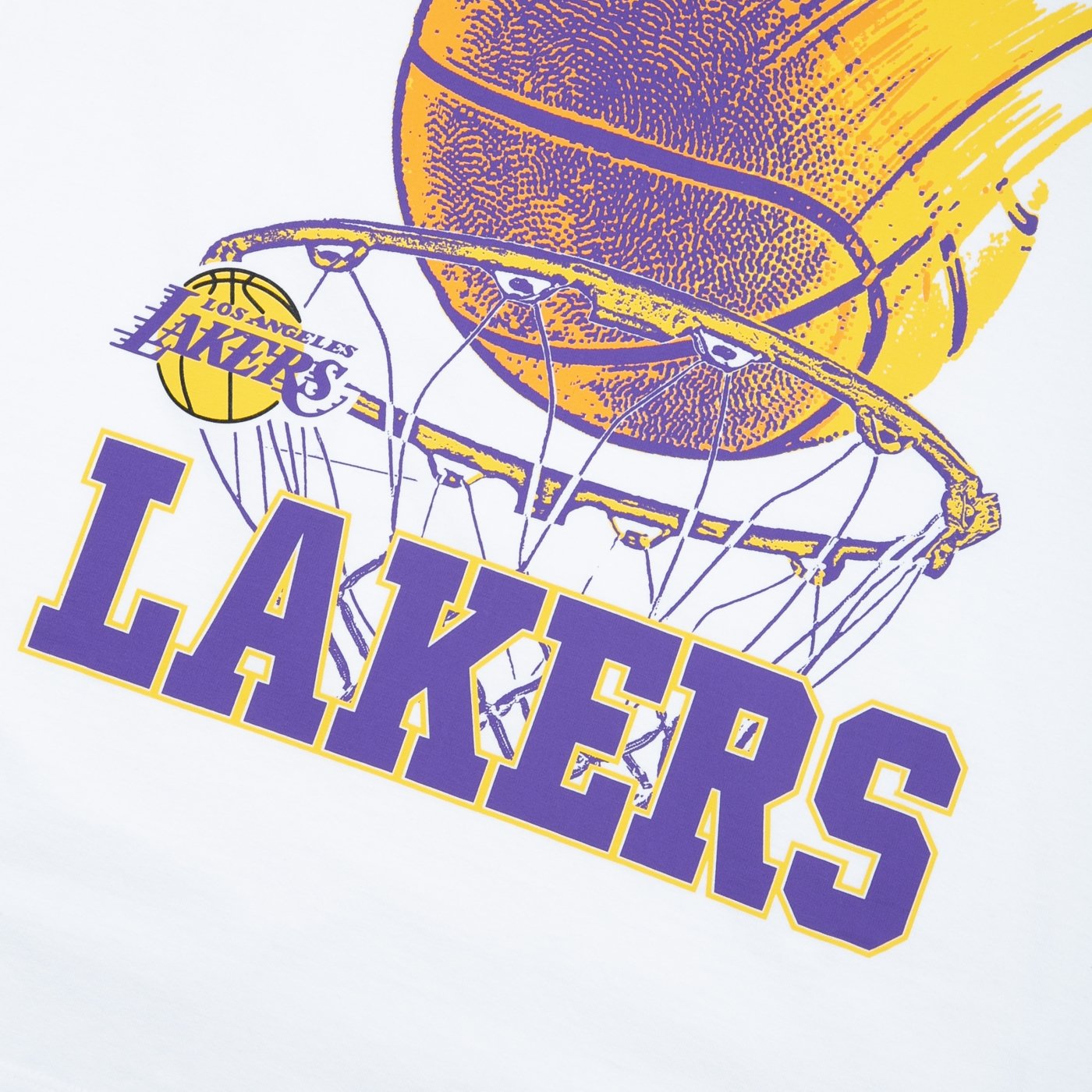 Camiseta New Era Regular NBA Los Angeles Lakers Core Branco 3