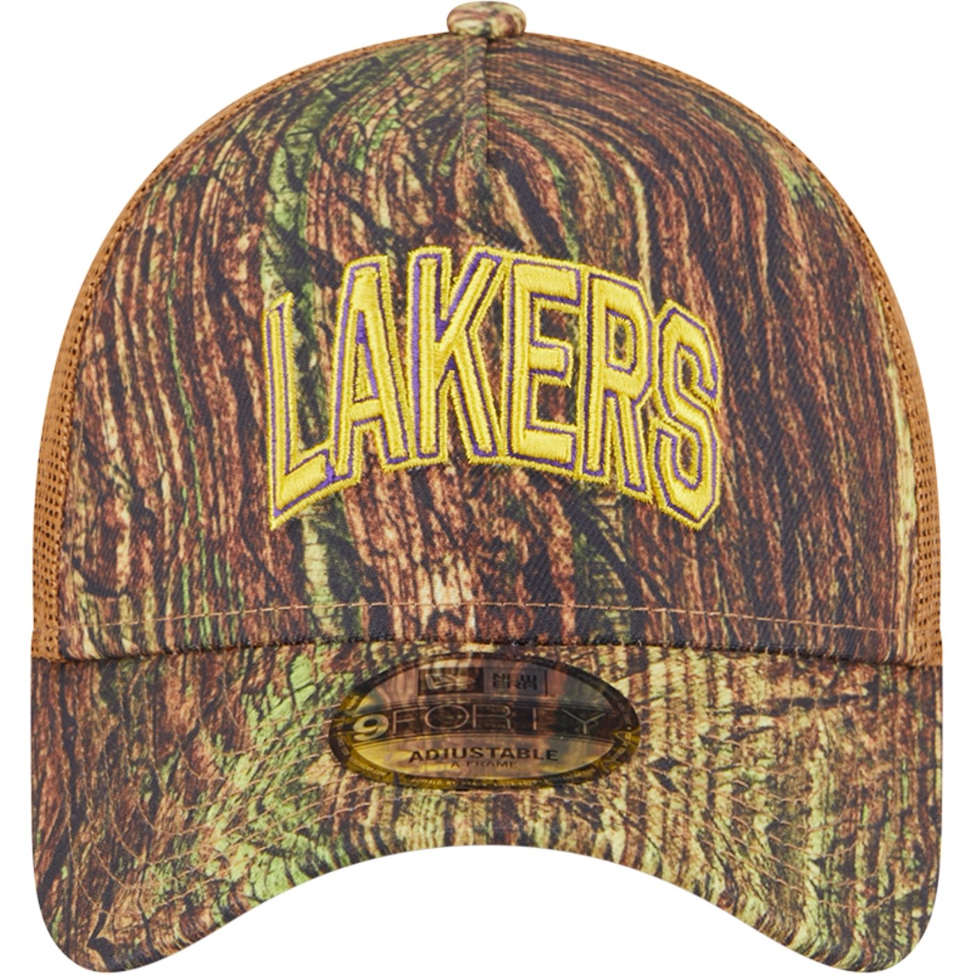 Bone New Era 9FORTY A-Frame Trucker Los Angeles Lakers All-Star Game 2025 Fan Pack Grove Kaki 3
