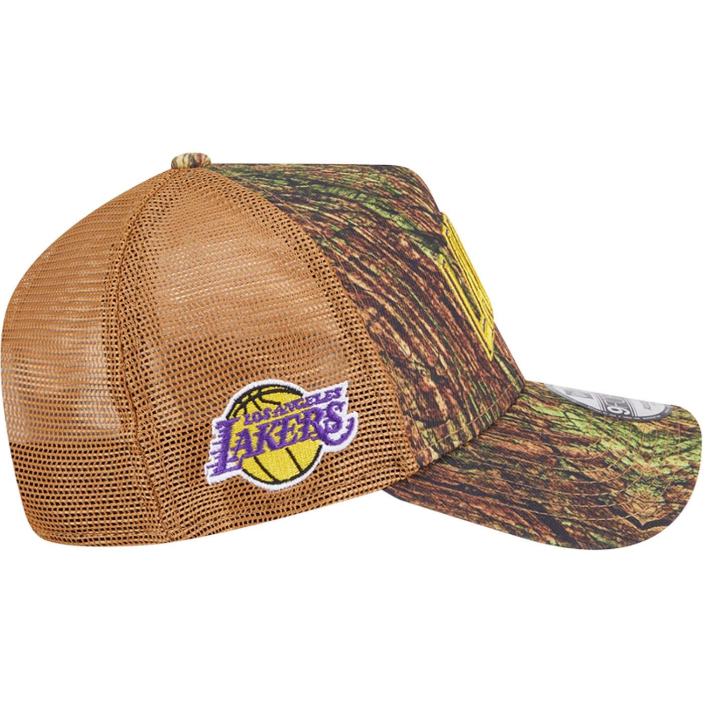 Bone New Era 9FORTY A-Frame Trucker Los Angeles Lakers All-Star Game 2025 Fan Pack Grove Kaki 5