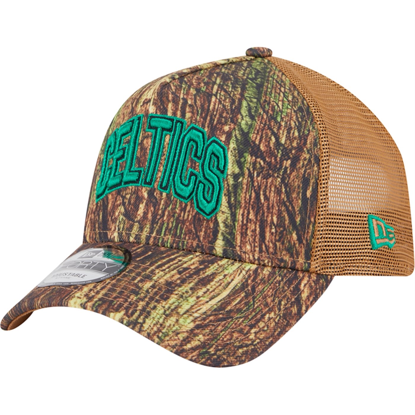 Bone New Era 9FORTY A-Frame Trucker Boston Celtics All-Star Game 2025 Fan Pack Grove Bege 1