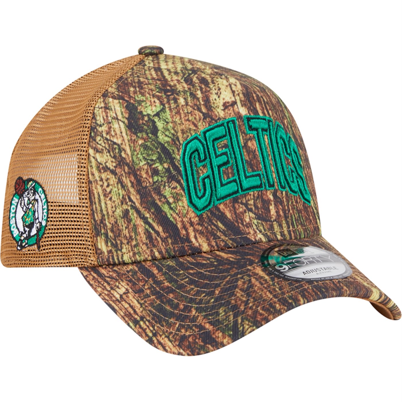 Bone New Era 9FORTY A-Frame Trucker Boston Celtics All-Star Game 2025 Fan Pack Grove Bege 2