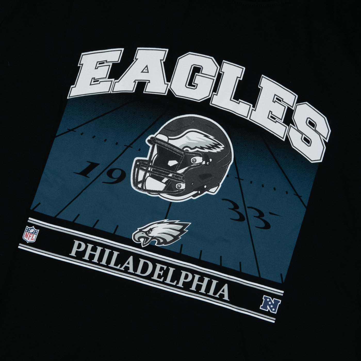 Camiseta New Era Regular NFL Philadelphia Eagles Fan Preto 3