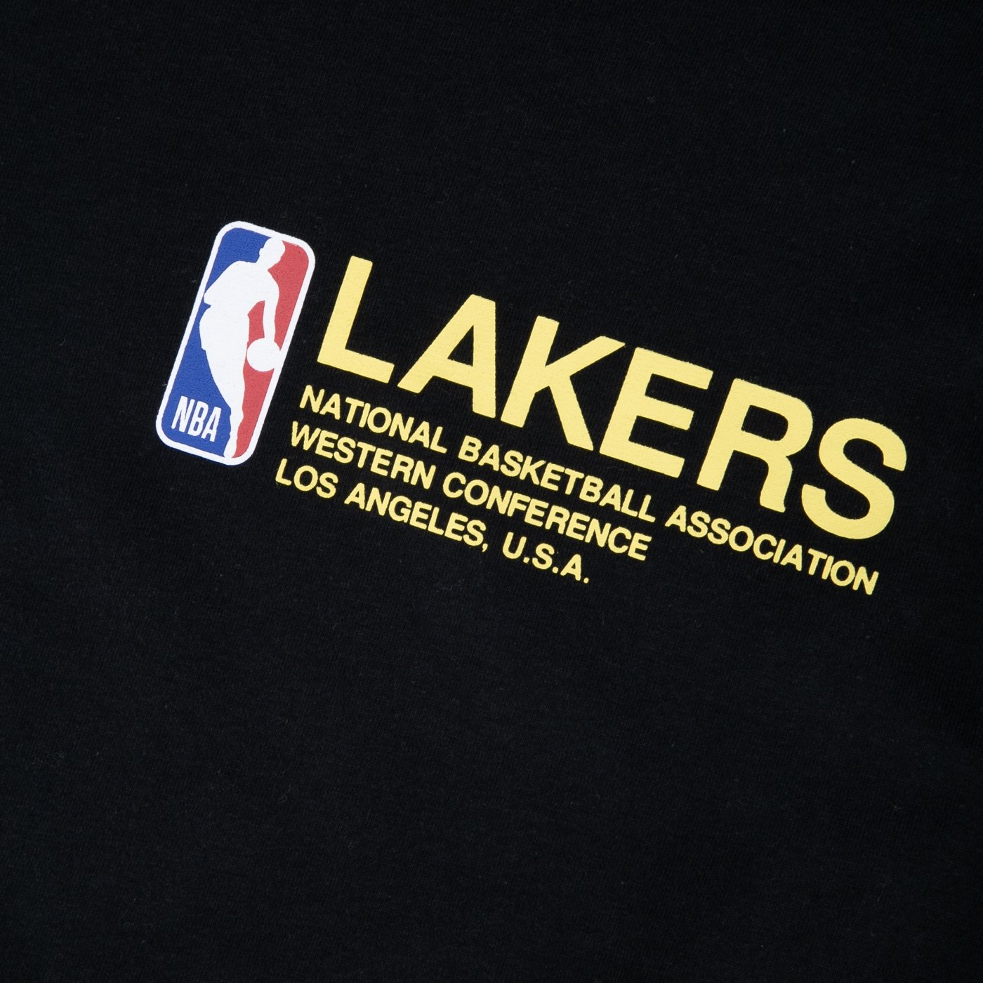 Camiseta New Era Manga Longa NBA Los Angeles Lakers Institutional Style Preto 3