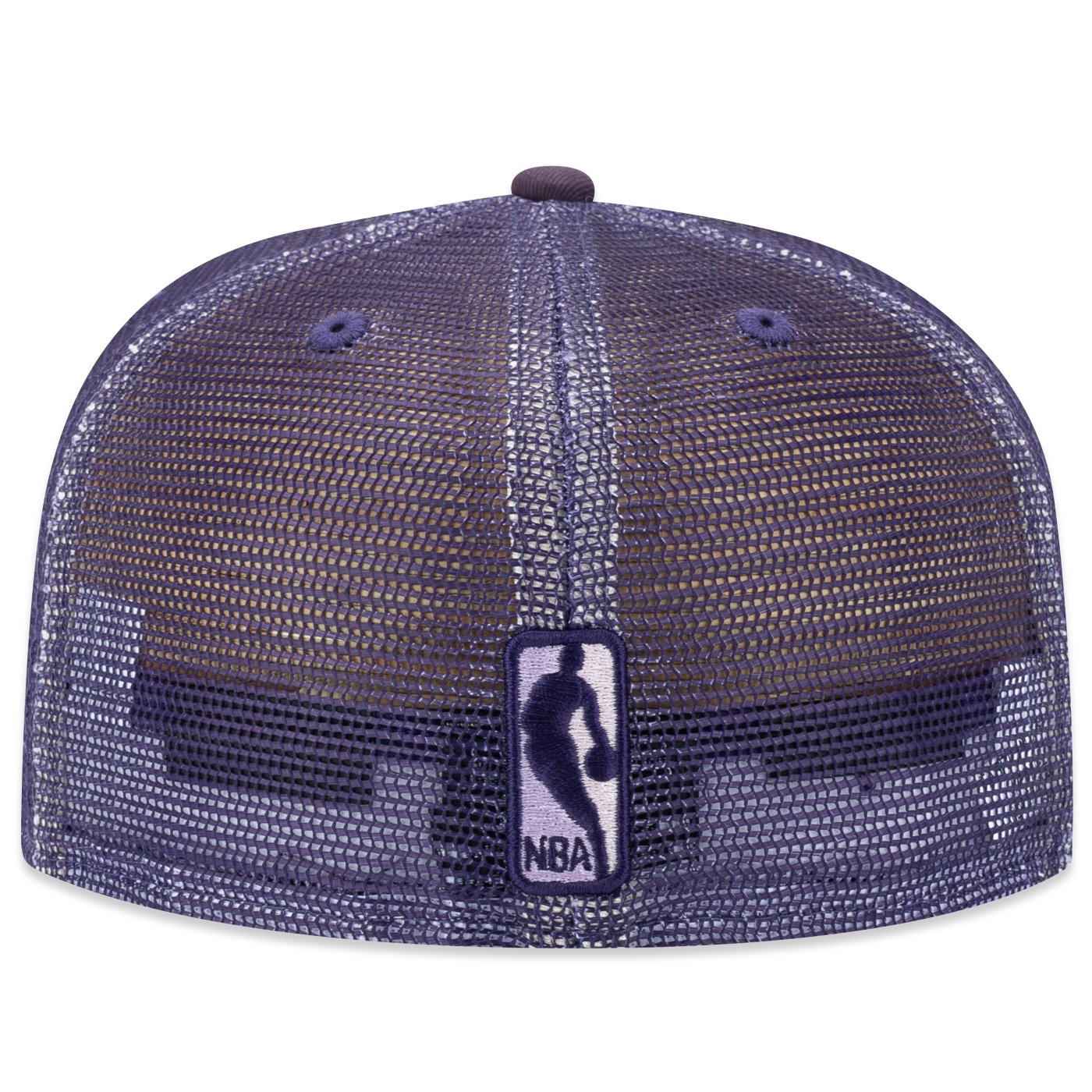 Bone New Era 59FIFTY Fitted Trucker NBA San Antonio Spurs Sunset Off White/Roxo 6