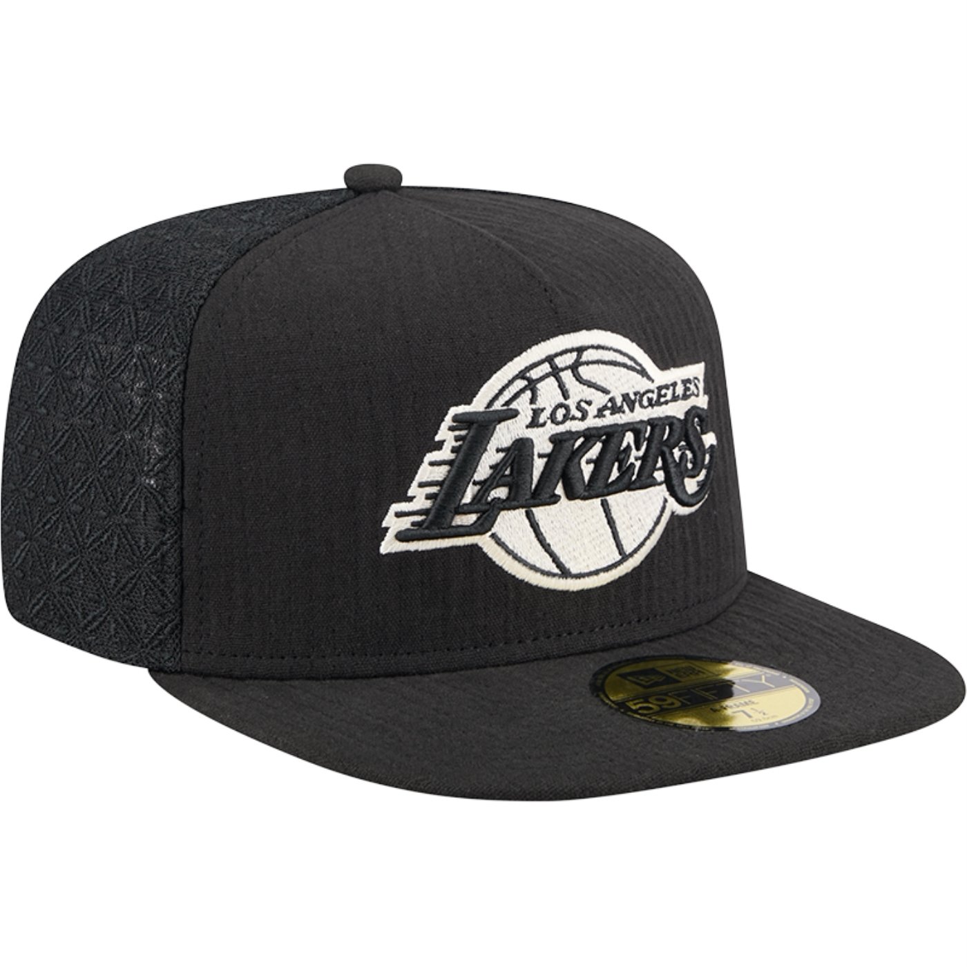 Bone New Era 59FIFTY Fitted A-Frame Los Angeles Lakers 59FIFTY Day 2025 Preto 2
