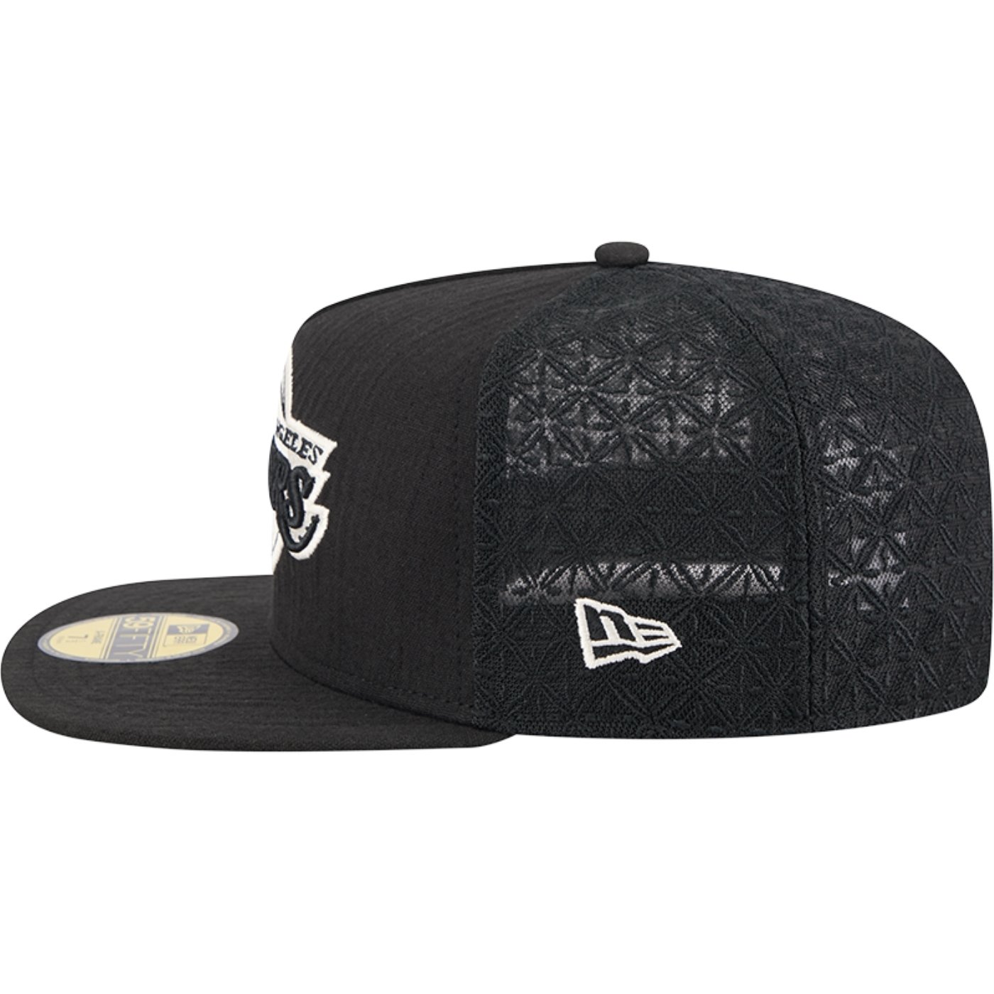 Bone New Era 59FIFTY Fitted A-Frame Los Angeles Lakers 59FIFTY Day 2025 Preto 4