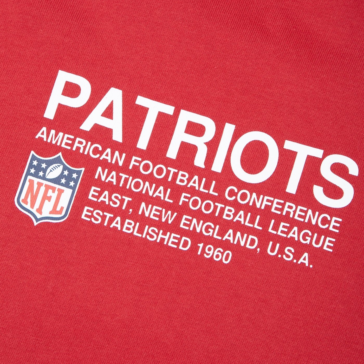 Camiseta New Era Manga Longa NFL New England Patriots Institutional Style Vermelho Escuro 3