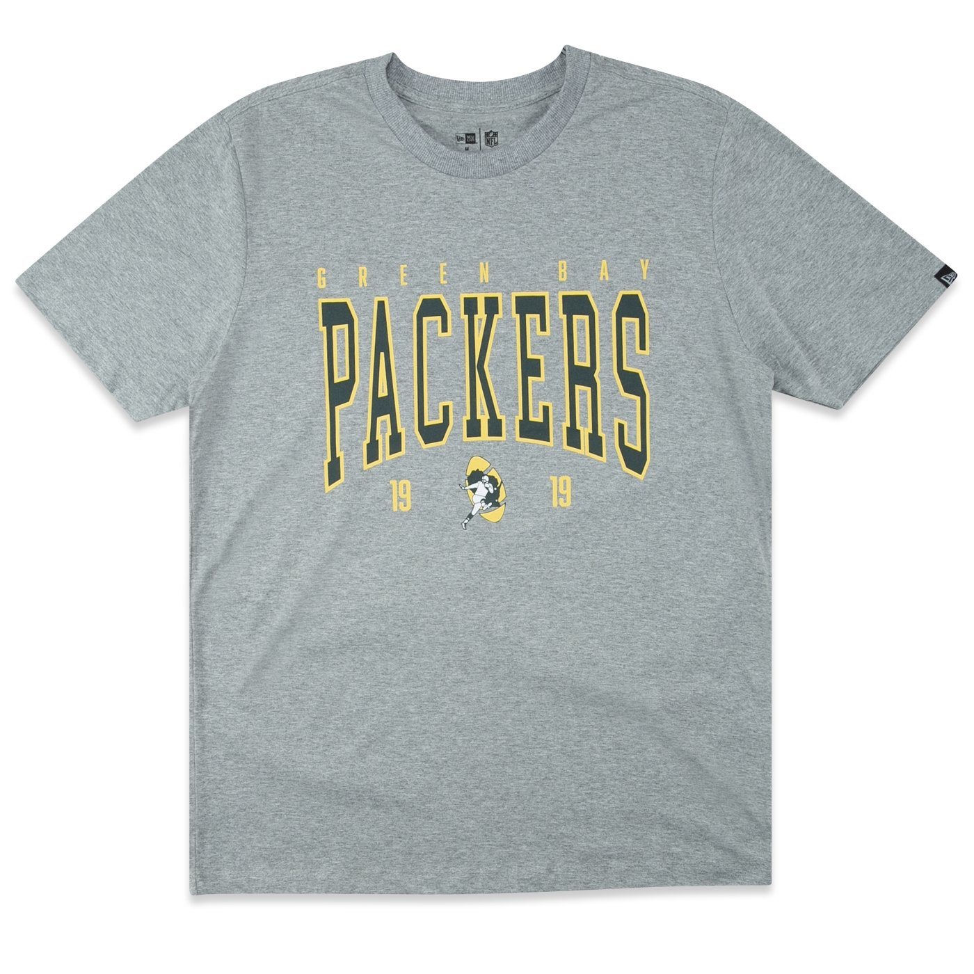 Camiseta New Era Regular NFL Green Bay Packers Core Mescla Cinza 1
