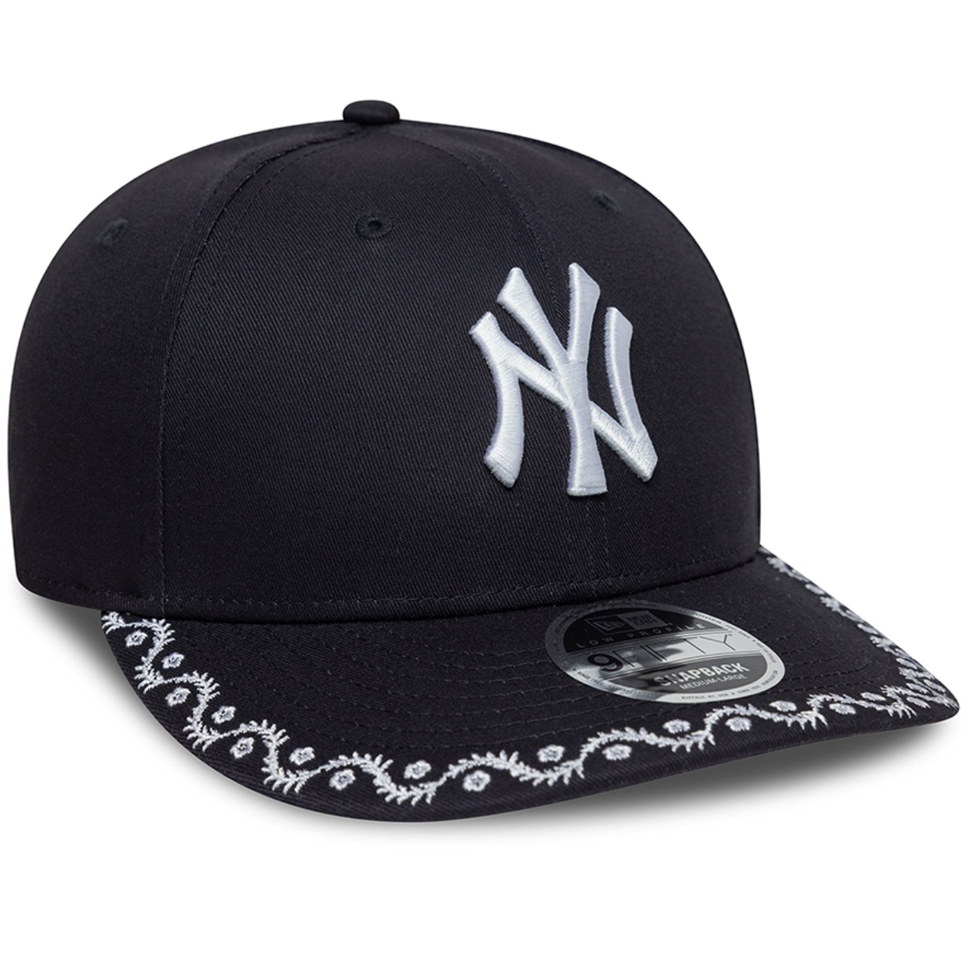 Bone New Era 9FIFTY Low Profile New York Yankees MLB Floral Preto 3