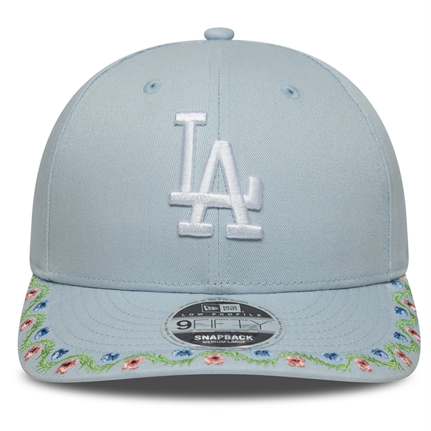 Bone New Era 9FIFTY Low Profile Los Angeles Dodgers MLB Floral Azul 2