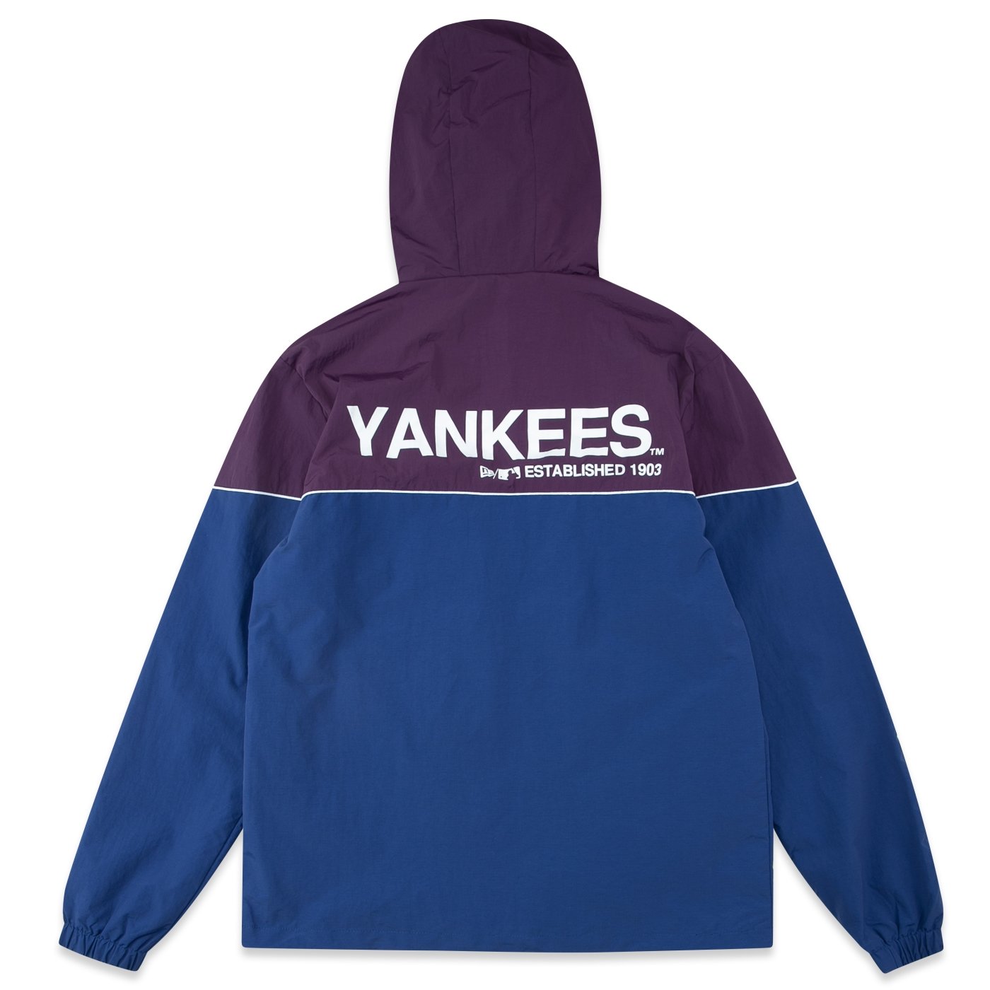 Jaqueta New Era Corta Vento MLB New York Yankees Institutional Style Marinho/Vinho 2