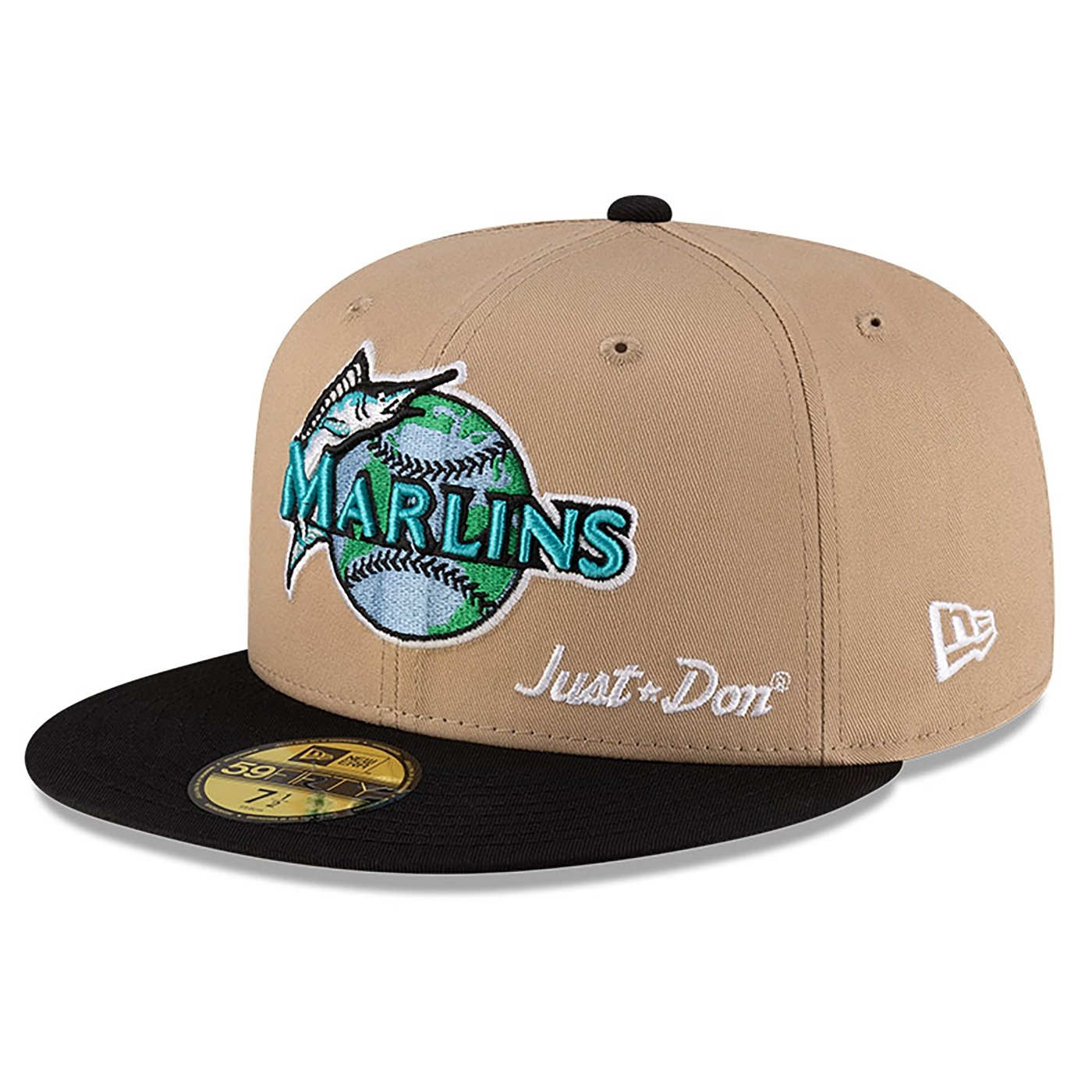 Bone New Era 59FIFTY Fitted Just Don Earth Day Miami Marlins Bege 1