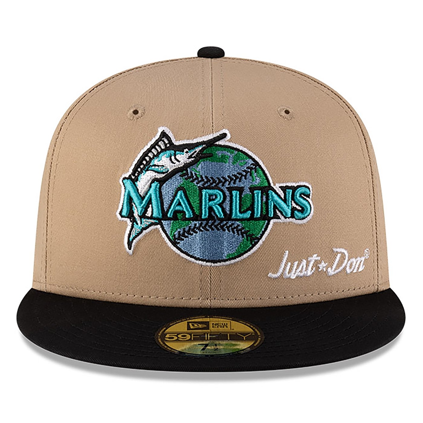 Bone New Era 59FIFTY Fitted Just Don Earth Day Miami Marlins Bege 2