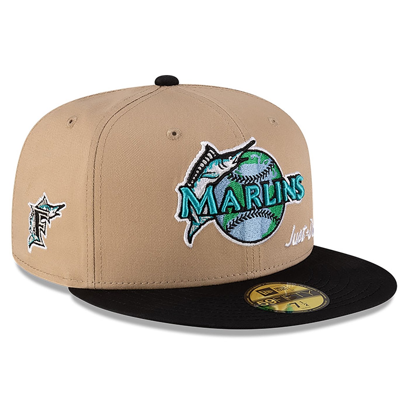 Bone New Era 59FIFTY Fitted Just Don Earth Day Miami Marlins Bege 3