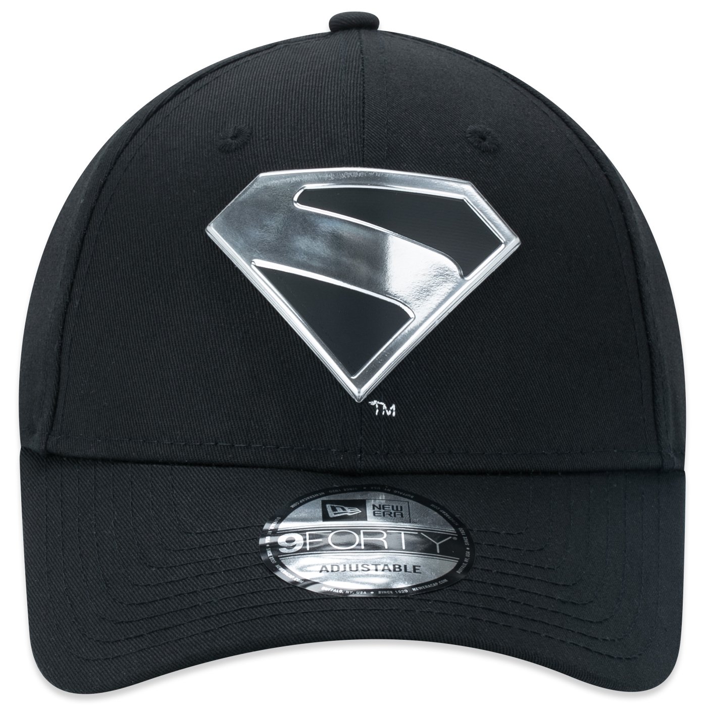 Bone New Era 9FORTY Superman Logo Preto 2