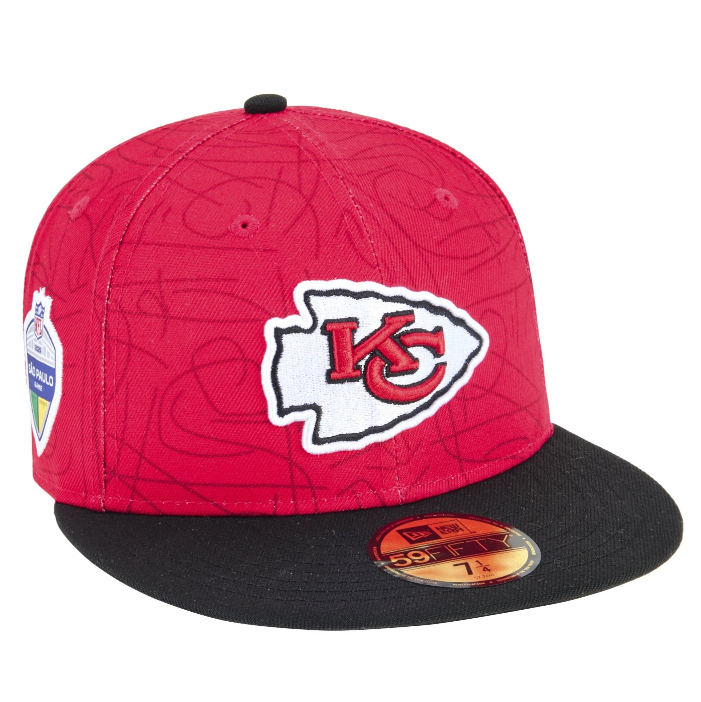 Bone New Era 59FIFTY Fitted Kansas City Chiefs NFL Game 2025 Vermelho 3