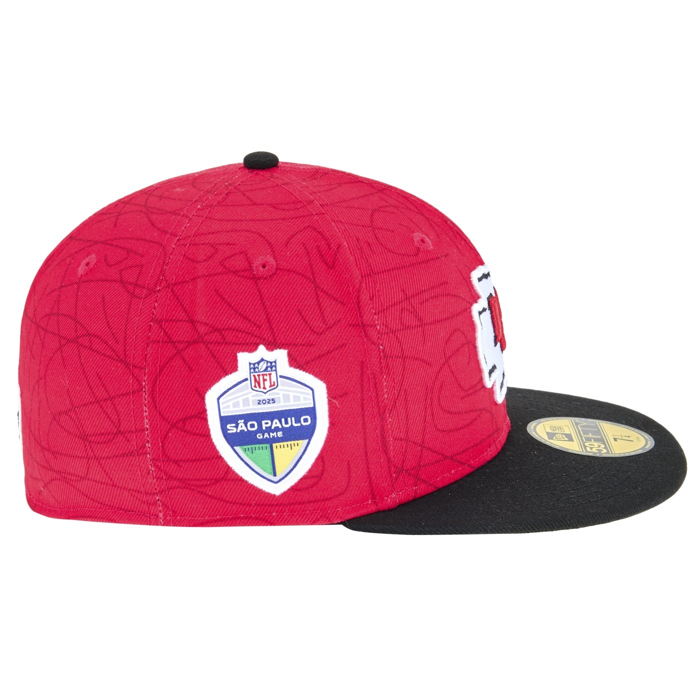 Bone New Era 59FIFTY Fitted Kansas City Chiefs NFL Game 2025 Vermelho 4